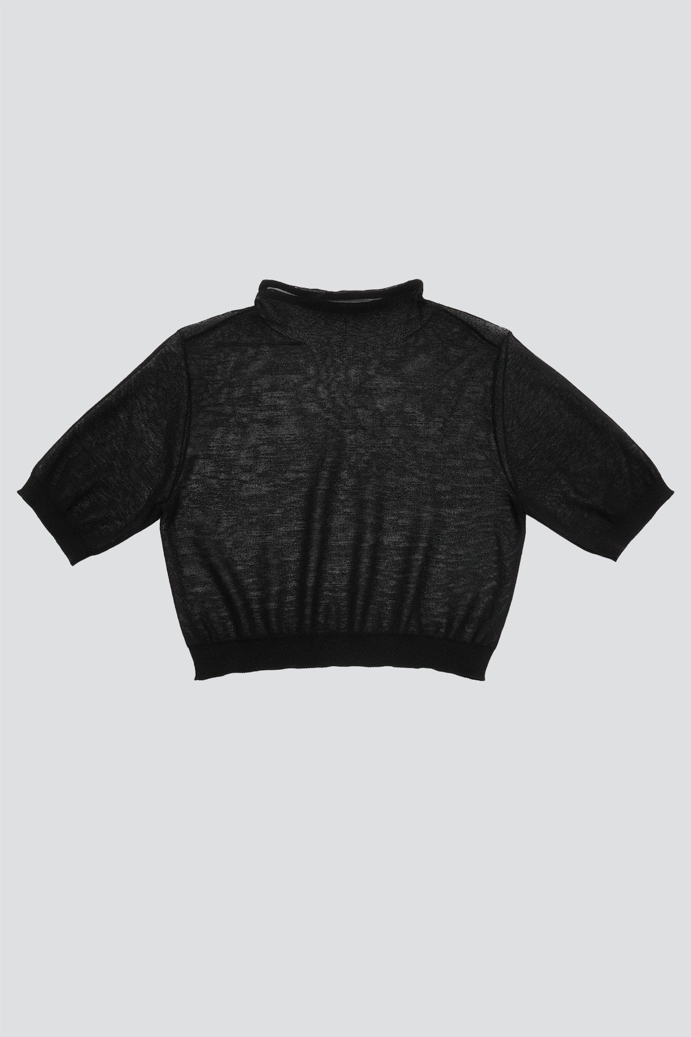 Black Sheer Cropped Knit - Amomento – Assembly New York Black Sheer Cropped Knit - Amomento – Assembly New York