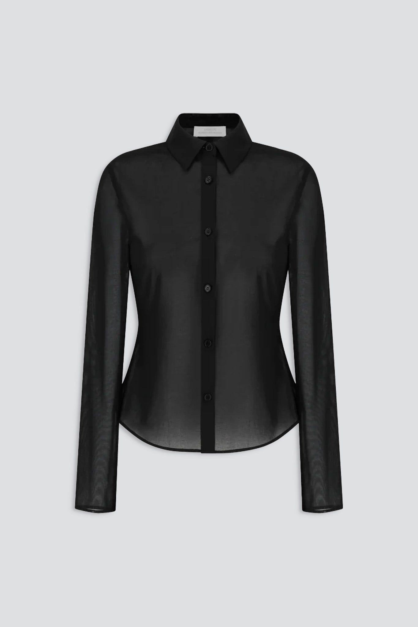 Black Sheer Slim Shirt