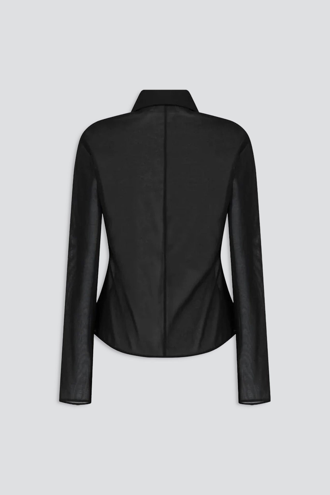 Black Sheer Slim Shirt