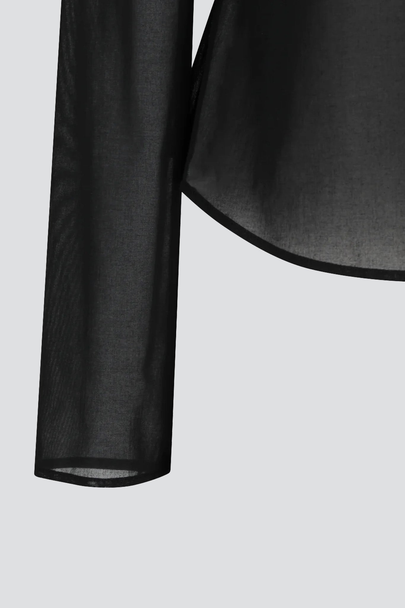 Black Sheer Slim Shirt