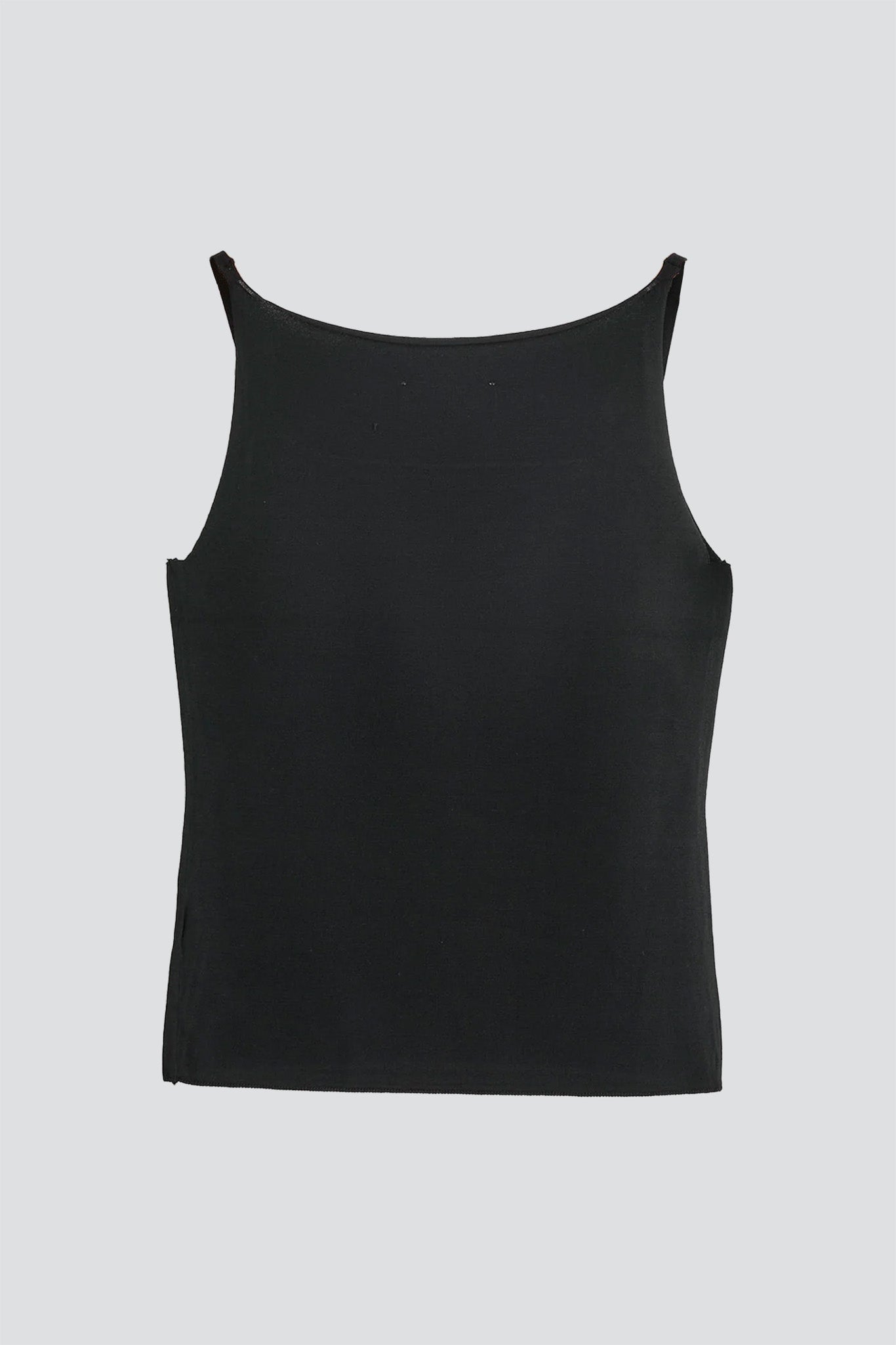Black Sleeveless Knit Top