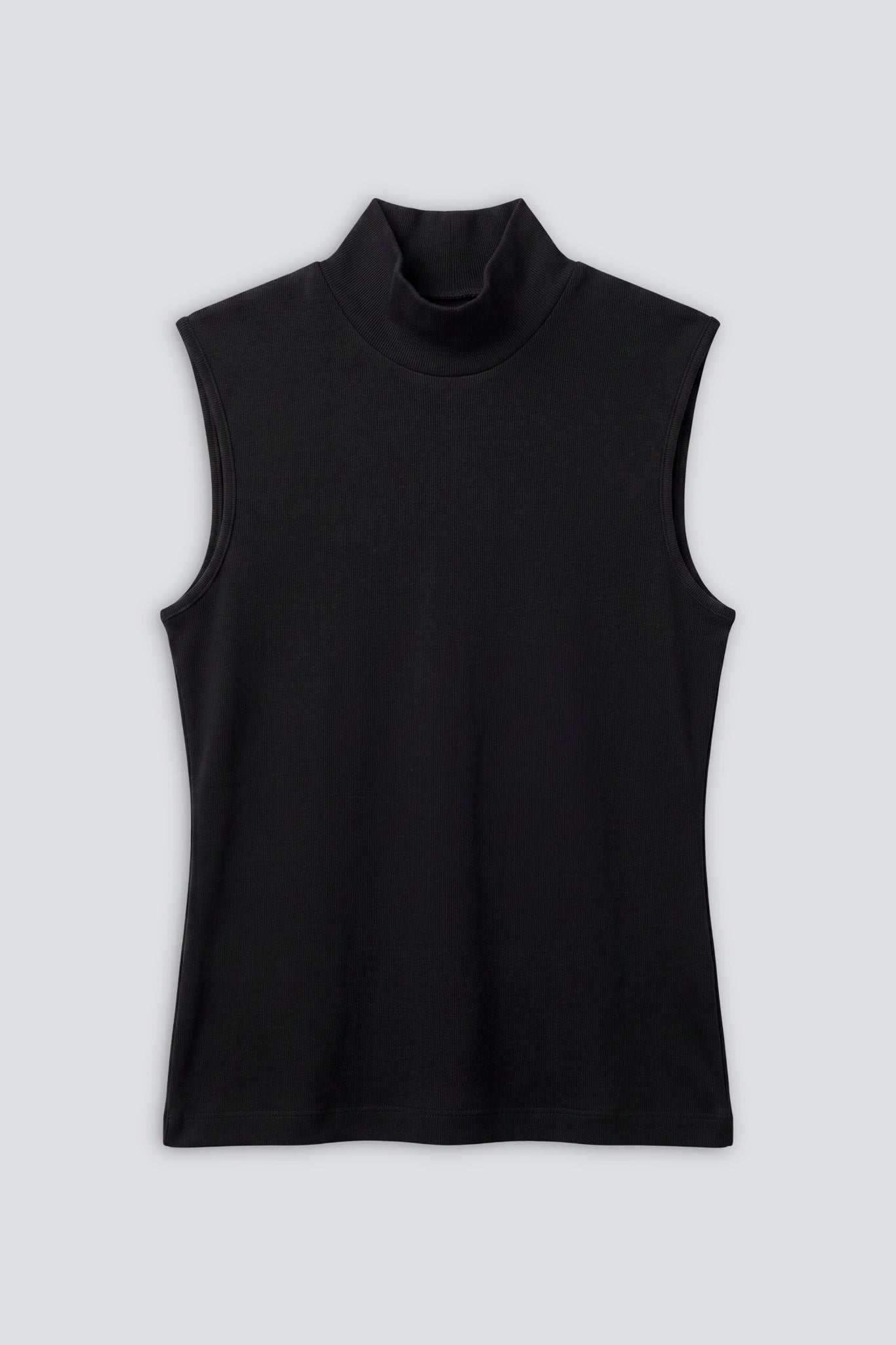 Black Sleeveless Mock Neck