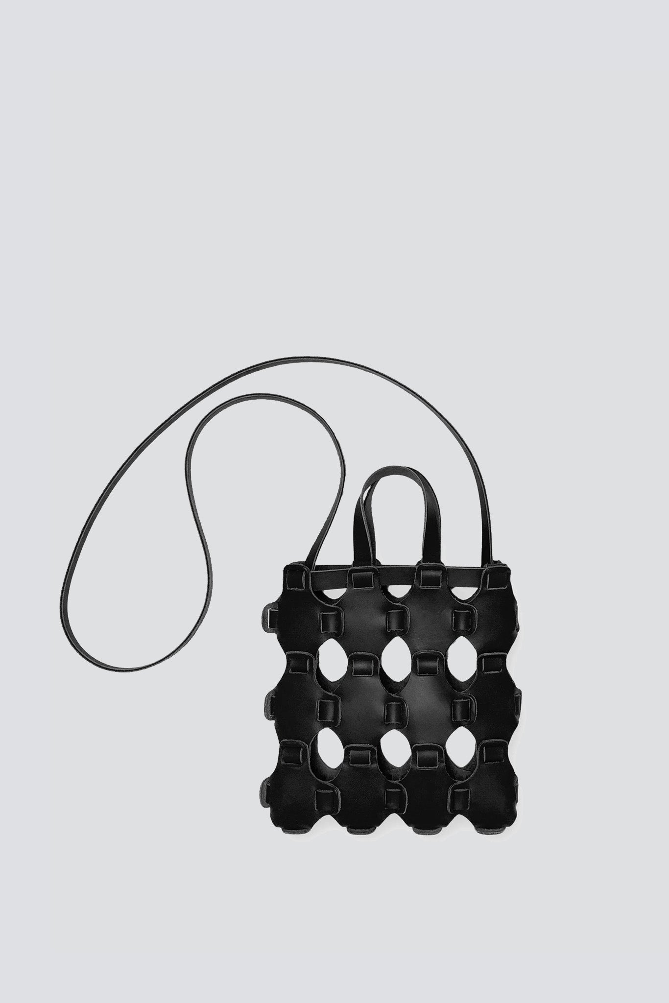 Black Small Braided Tote