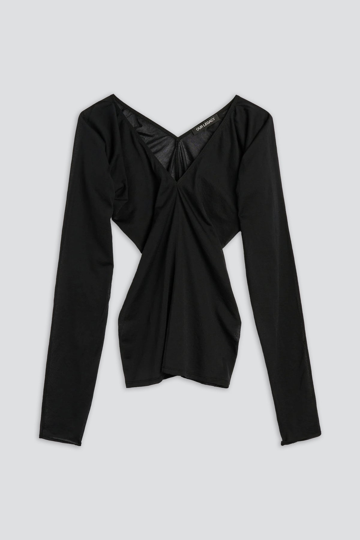 Black Stocking Jersey Cheer V Neck