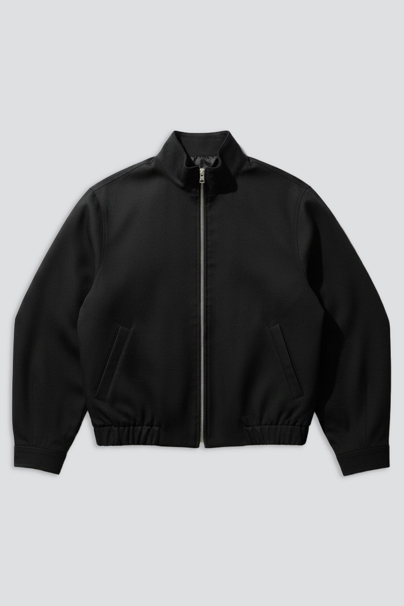 Black Suiting Mockneck Jacket