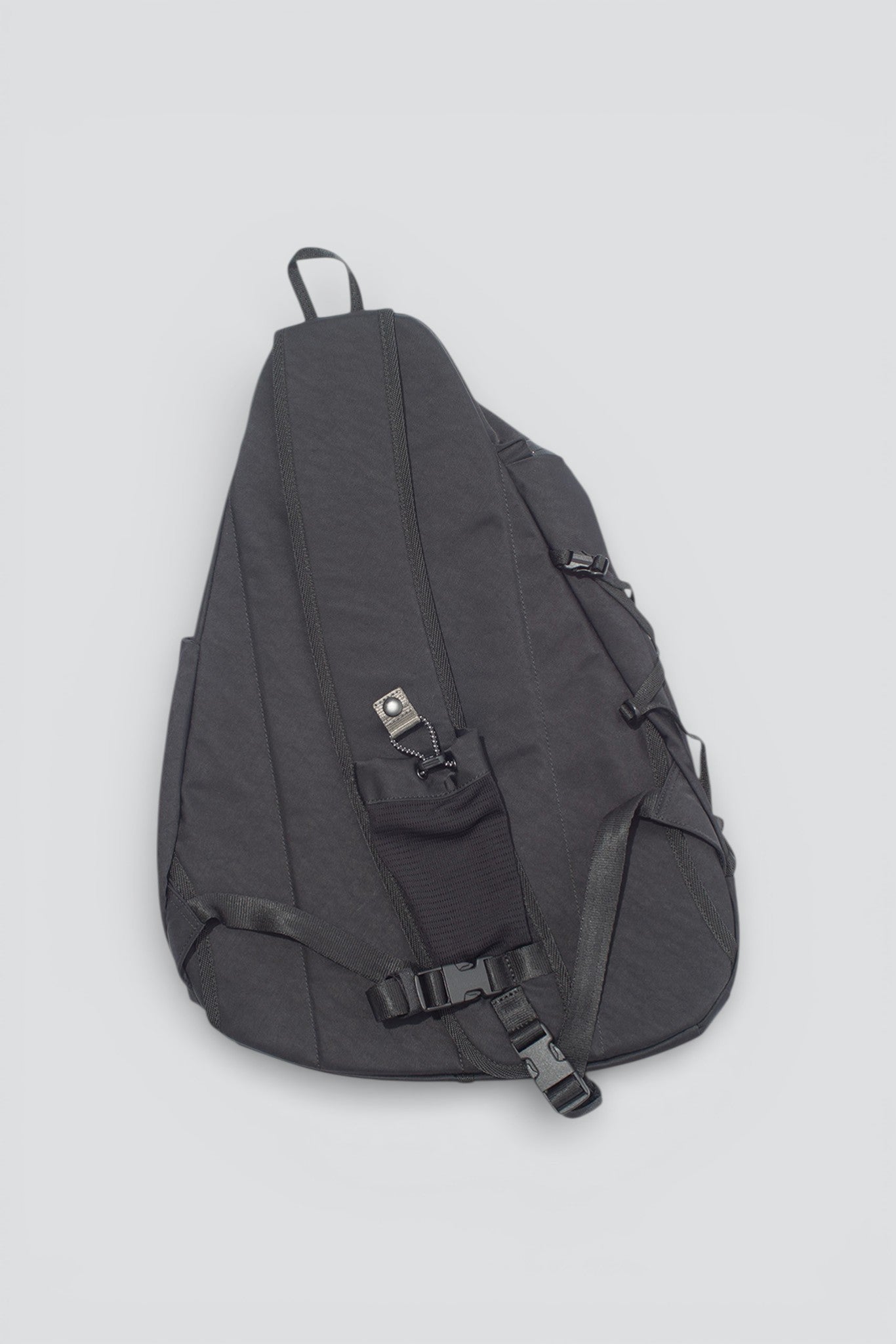 Black Textured Twill 3 Points Slinger Bag