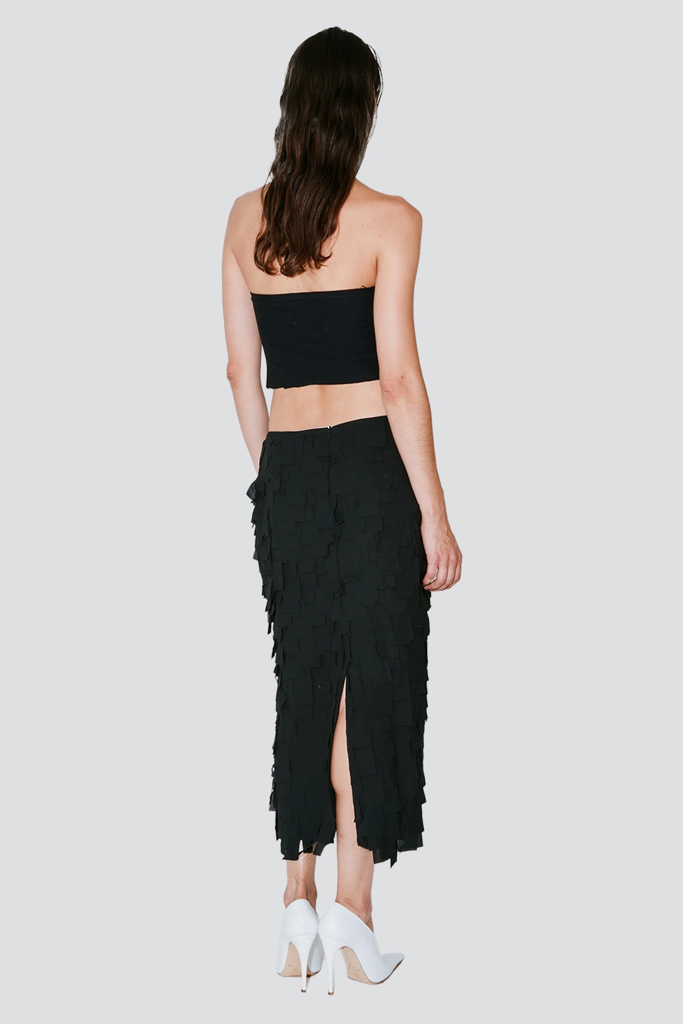 Black Tobi Fringe Bustier