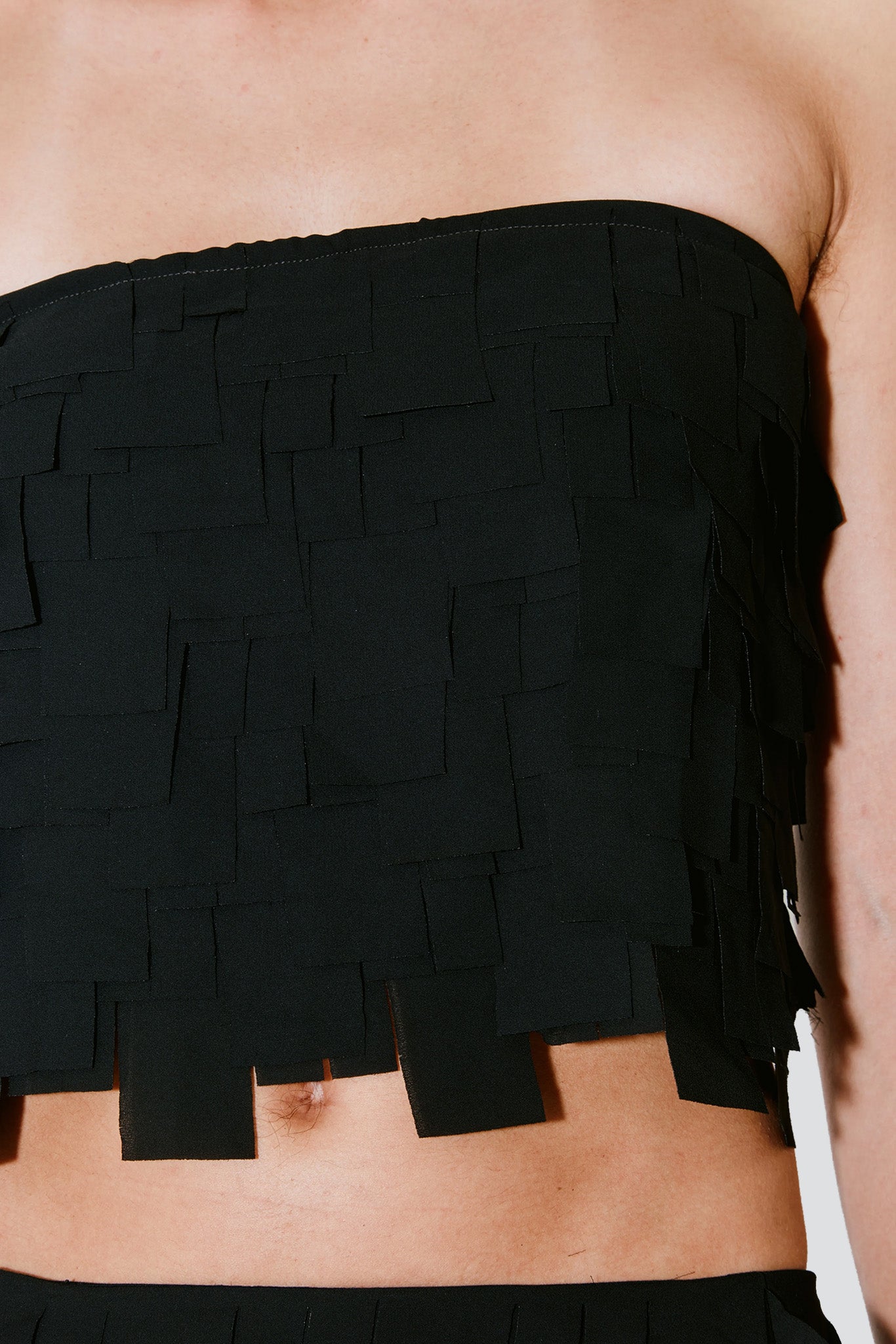 Black Tobi Fringe Bustier