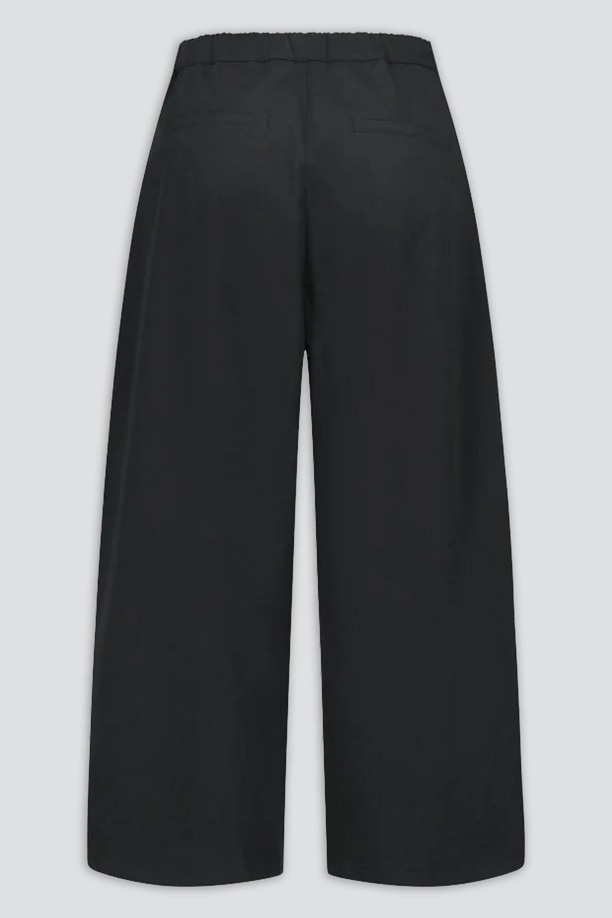 Black Two Tuck Wide Banding Pants