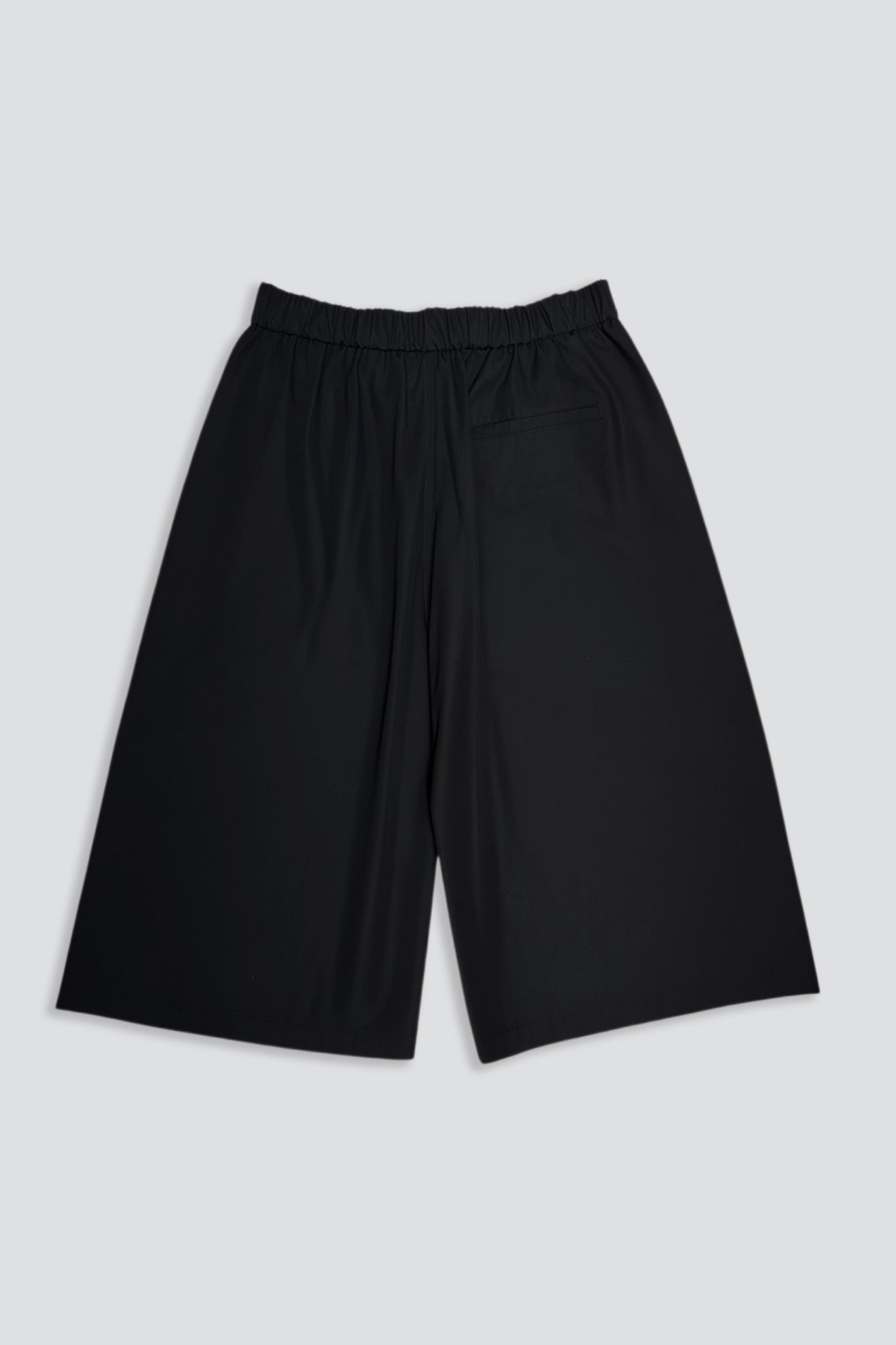 Black Two Tuck Wide Shorts