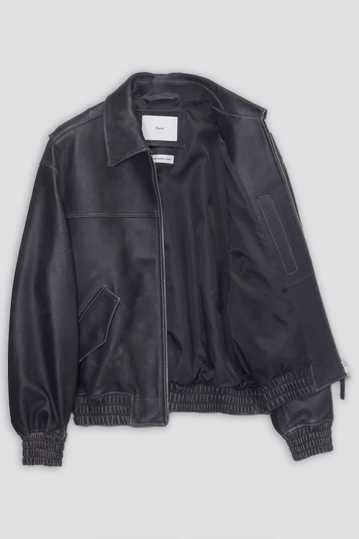Black Unisex Refined Leather Blouson
