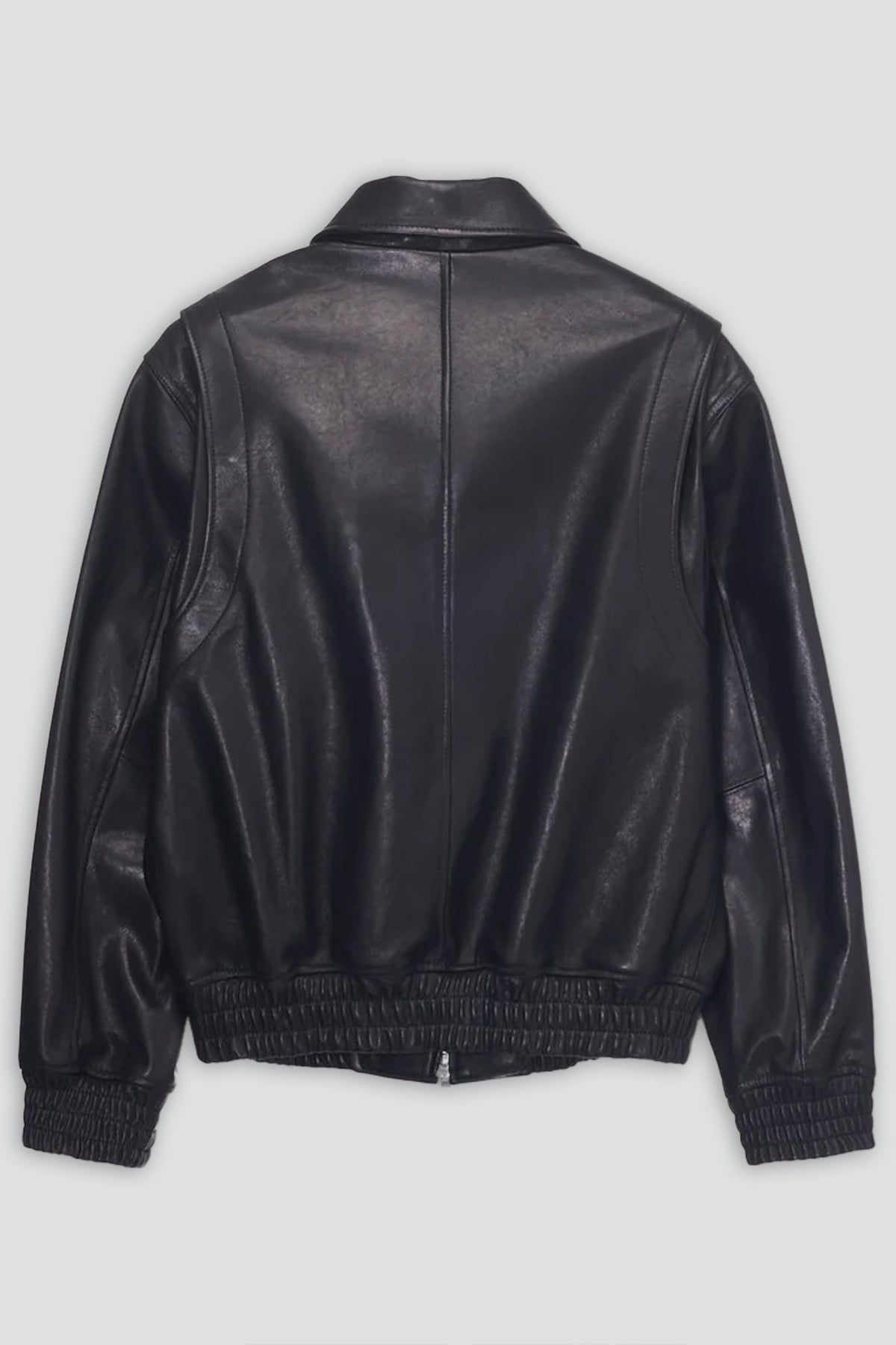 Black Unisex Refined Leather Blouson