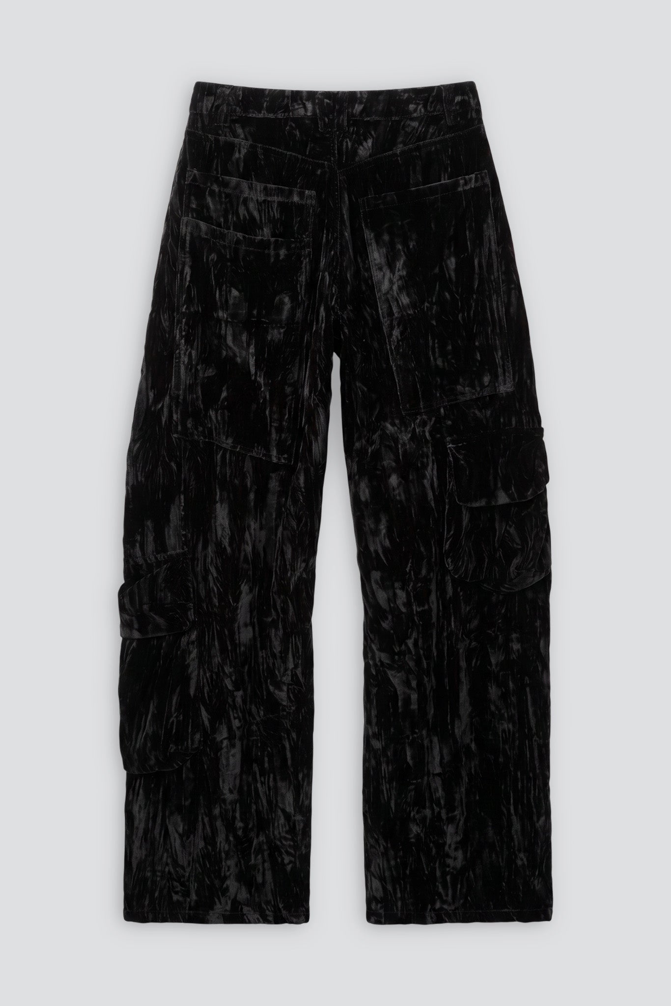 Black Velvet Lawn Cargo Pant
