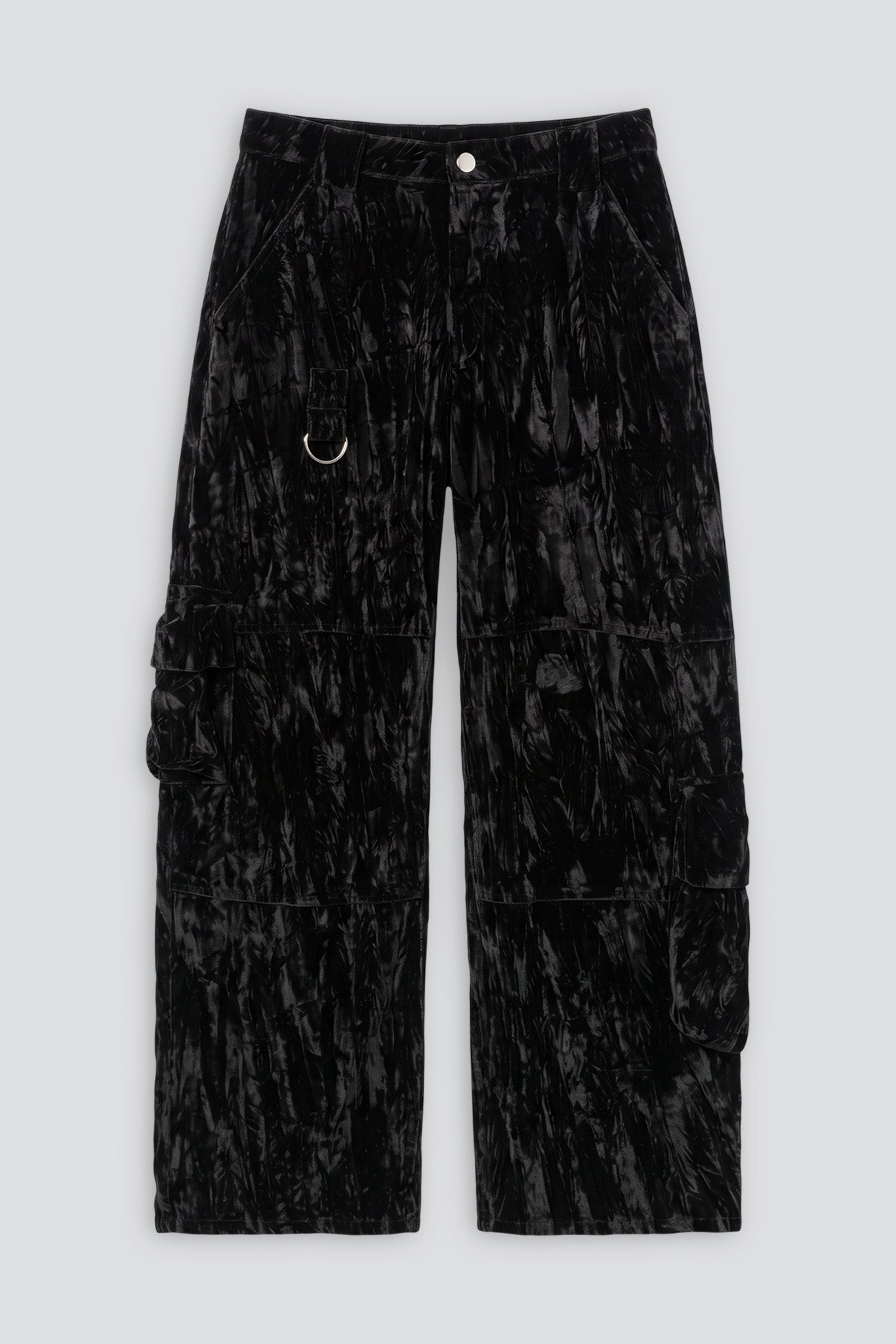 Black Velvet Lawn Cargo Pant