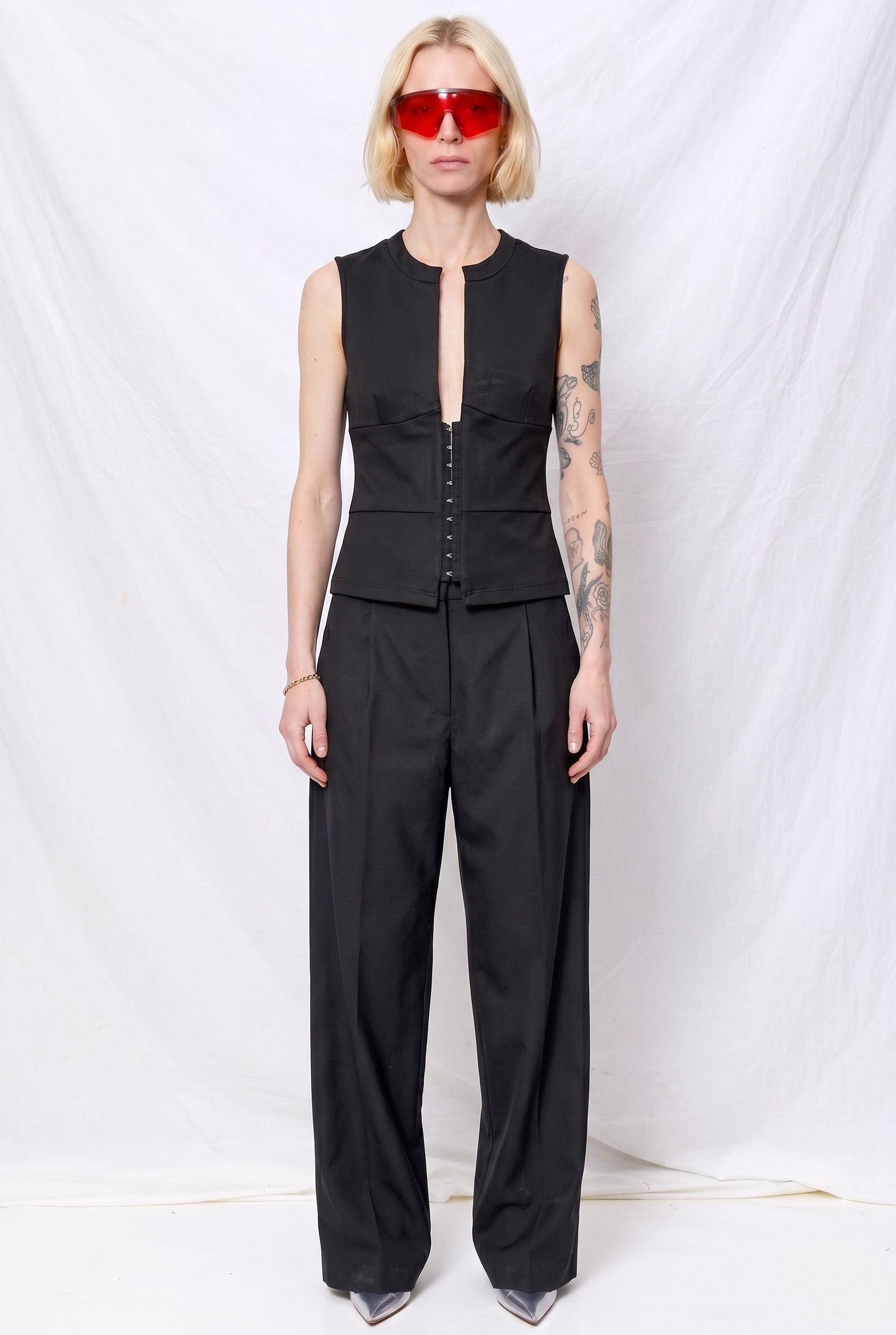 Black Vest Top
