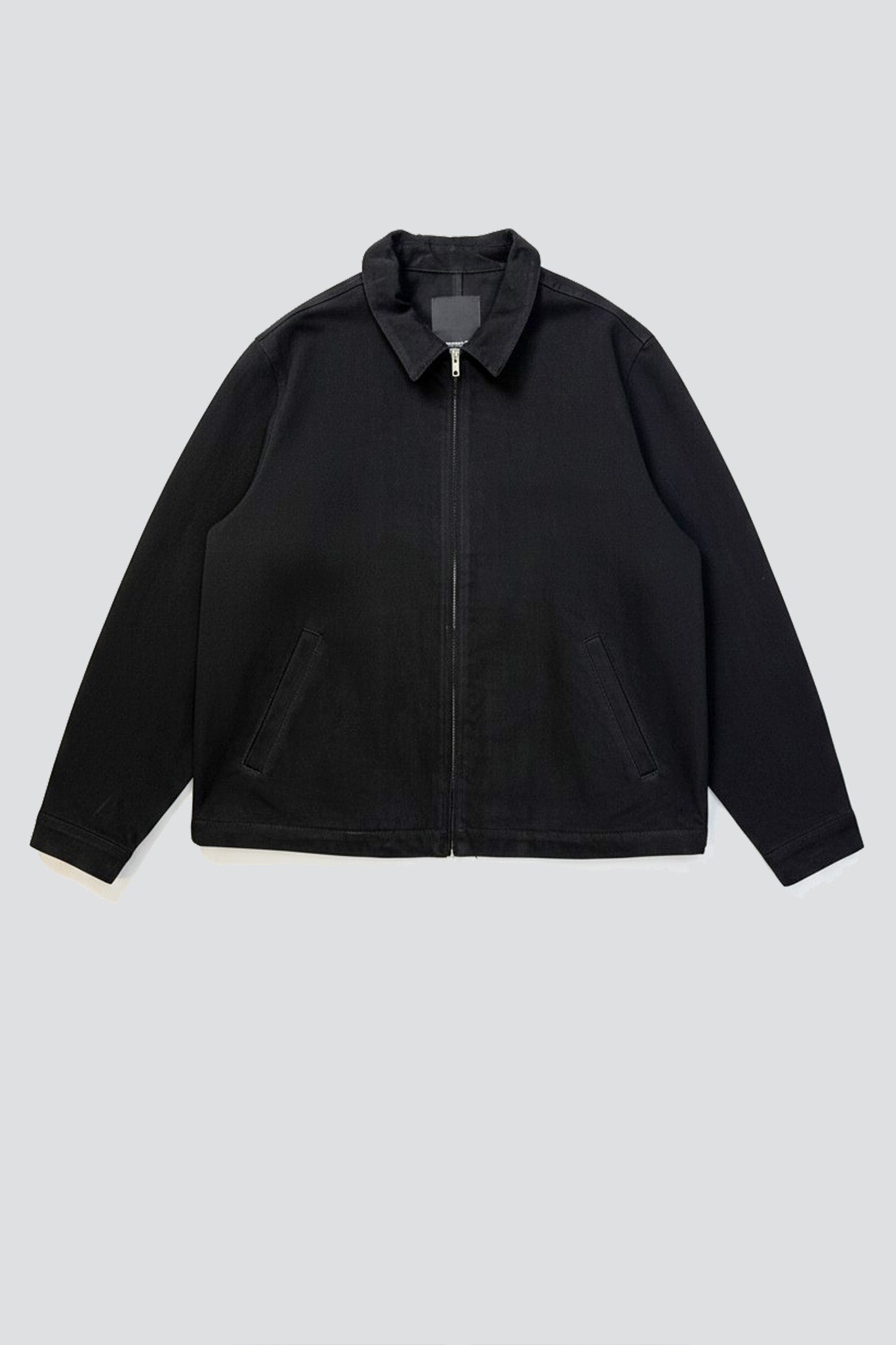 Black Denim Zip Jacket