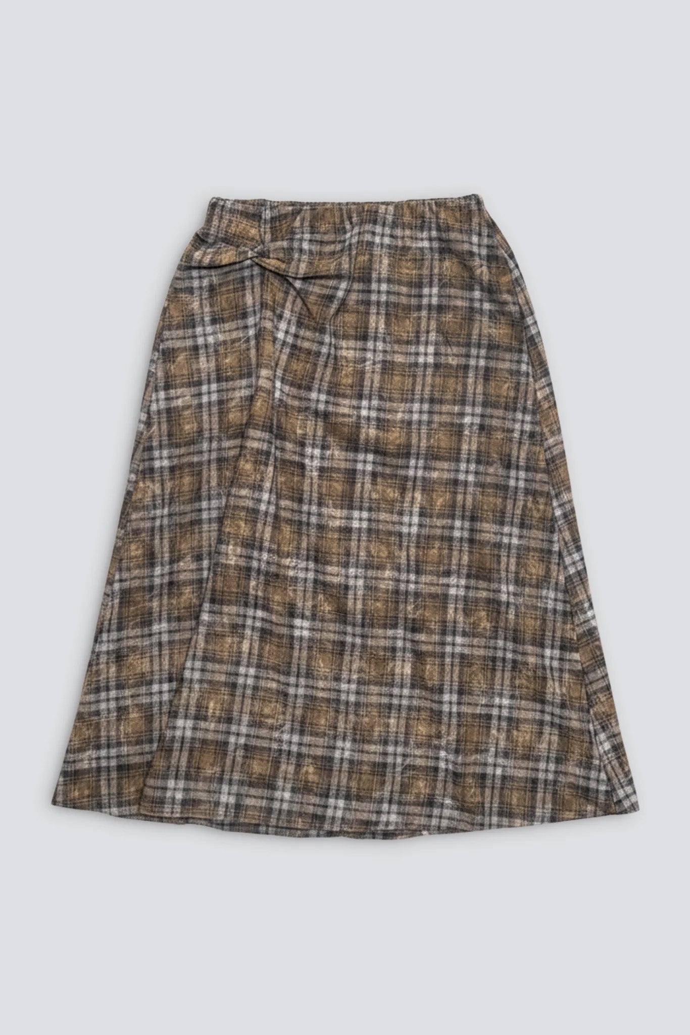 Bleach Plaid Knot Skirt