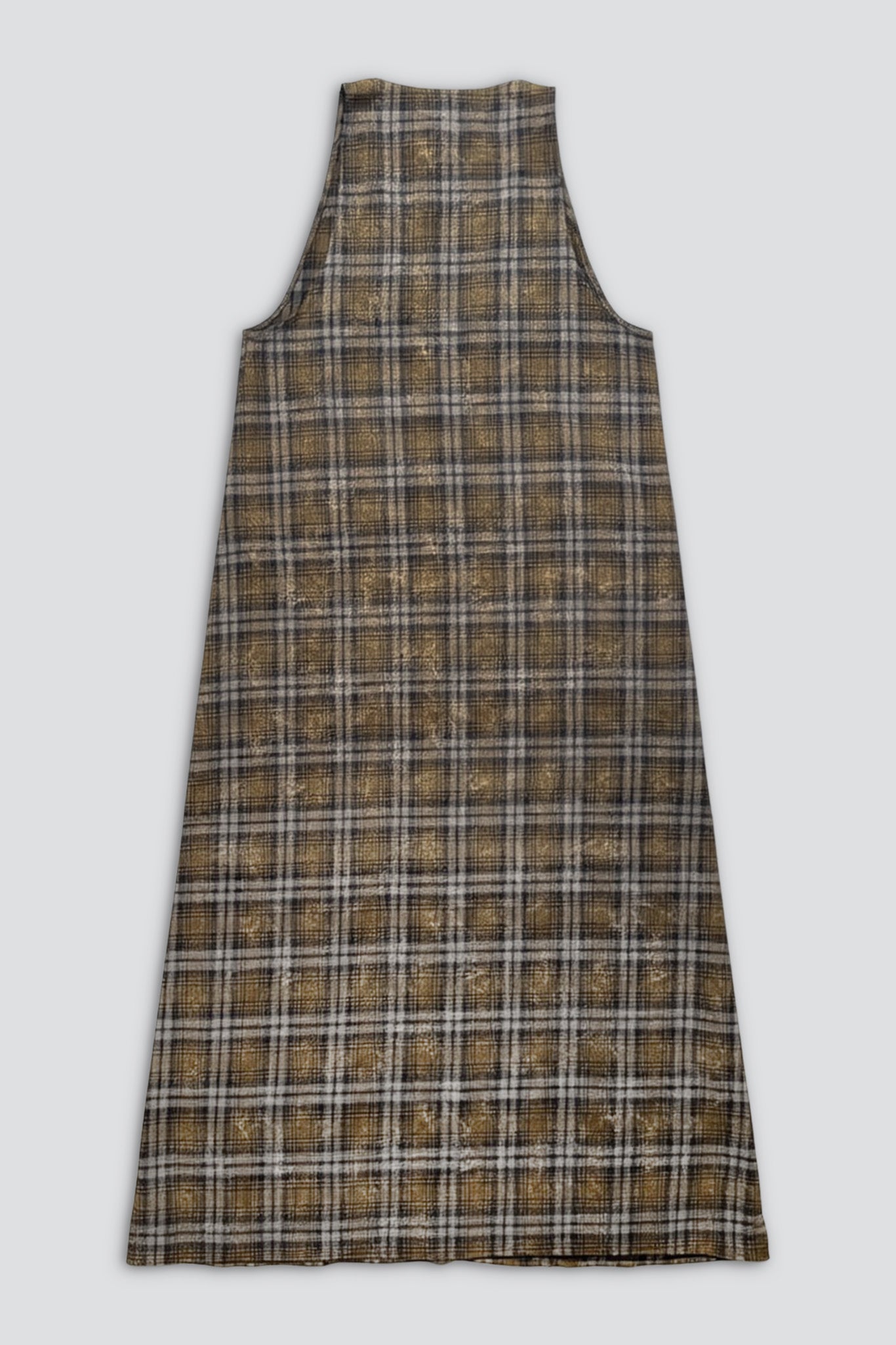 Bleach Plaid Trapeze Dress
