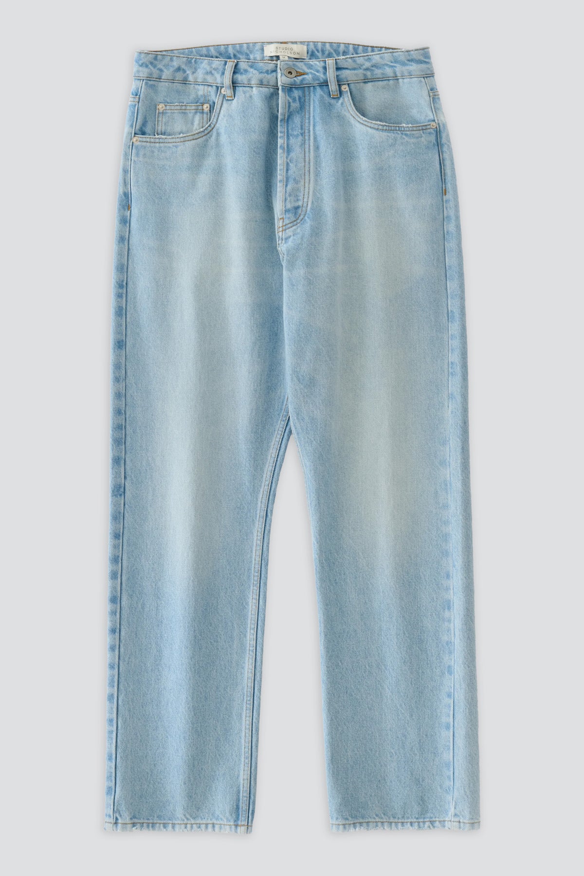 Bleached Wash Riso Straight Leg Denim Pant