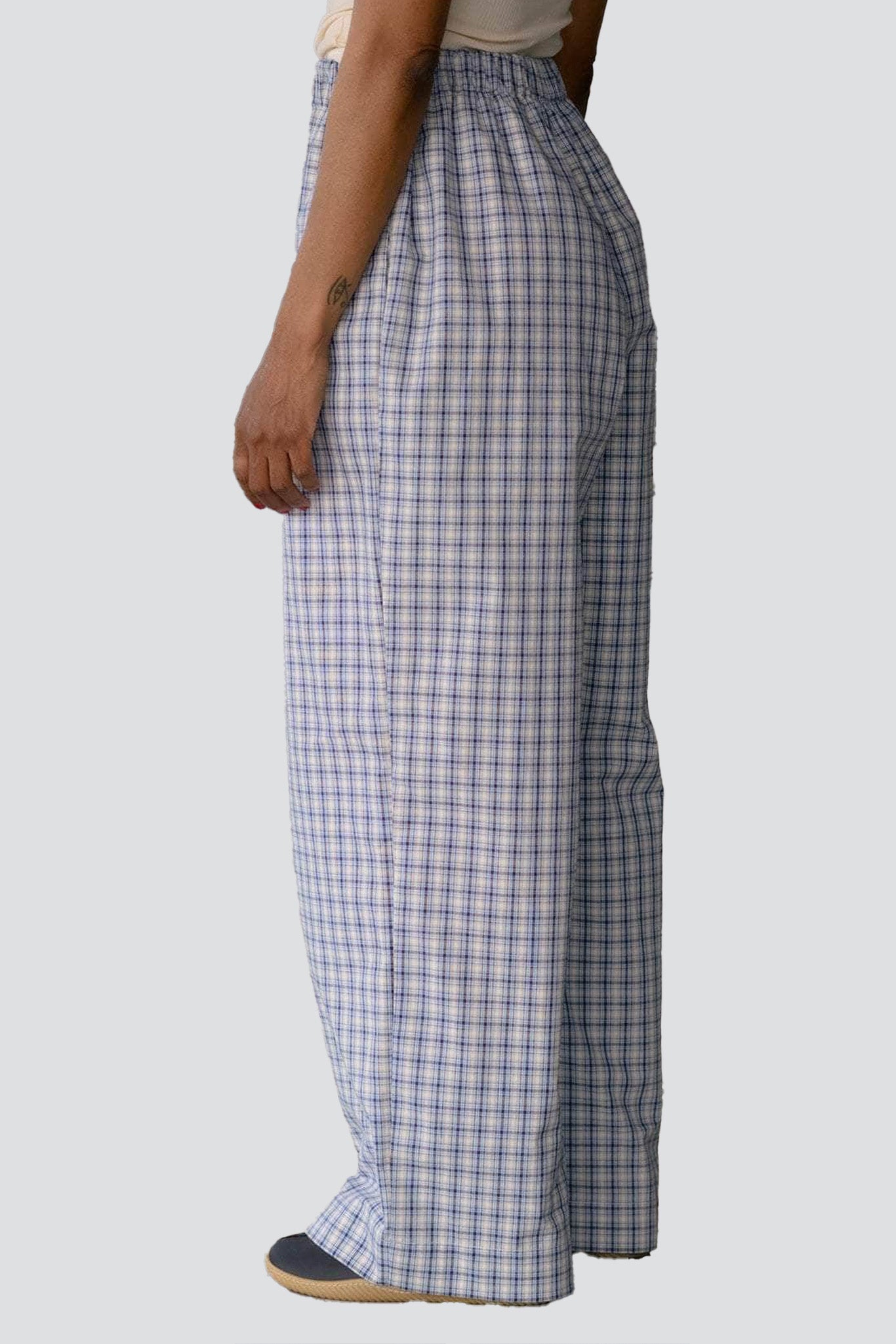 Blue Check Claude Pants