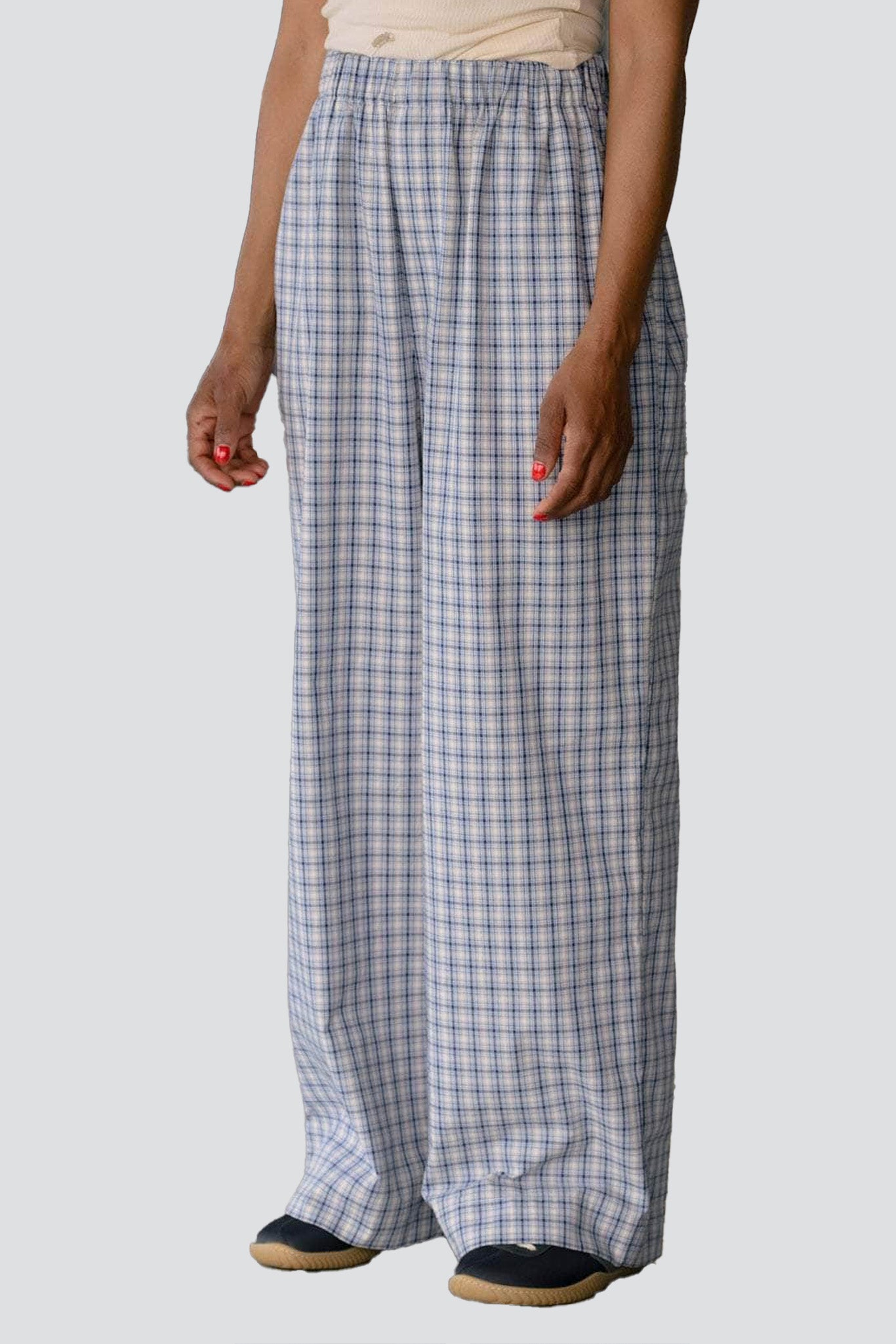 Blue Check Claude Pants