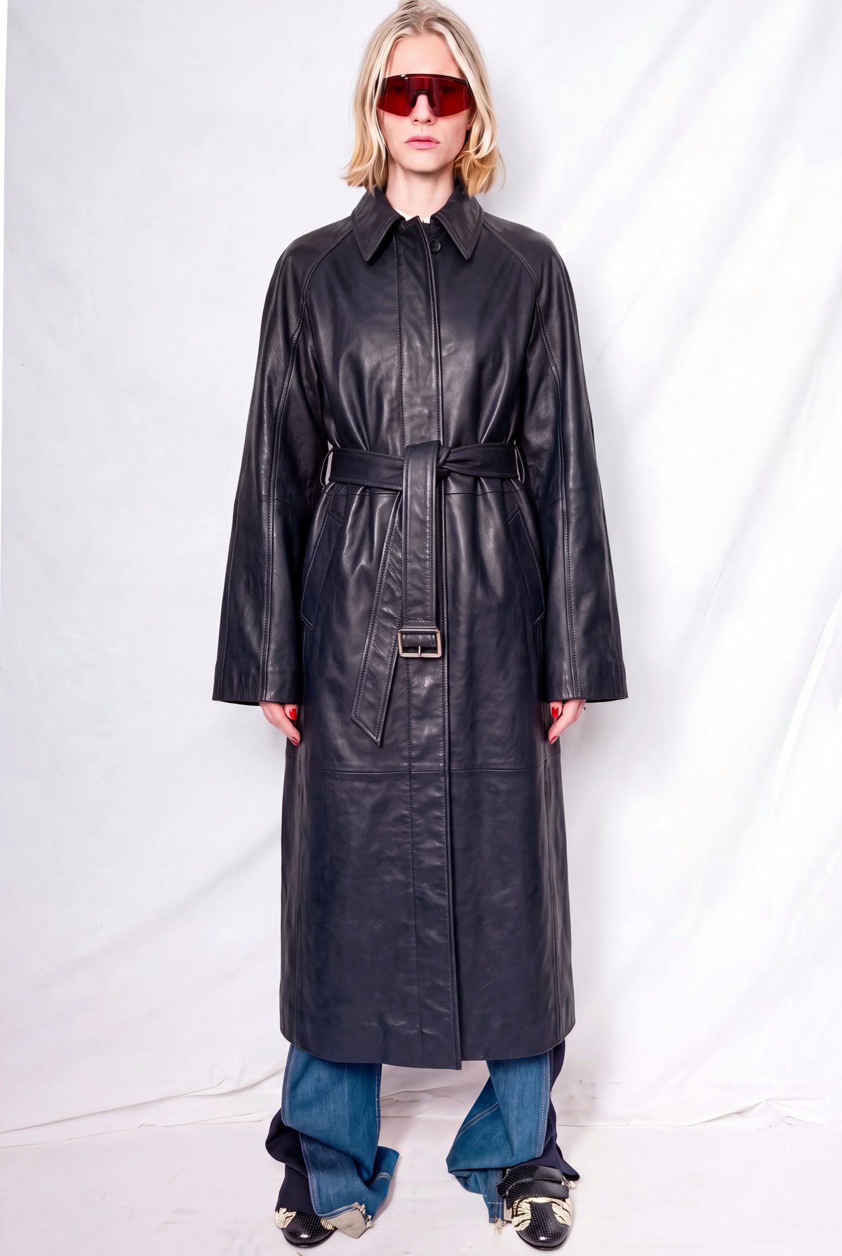 Dark Blue Trench Coat