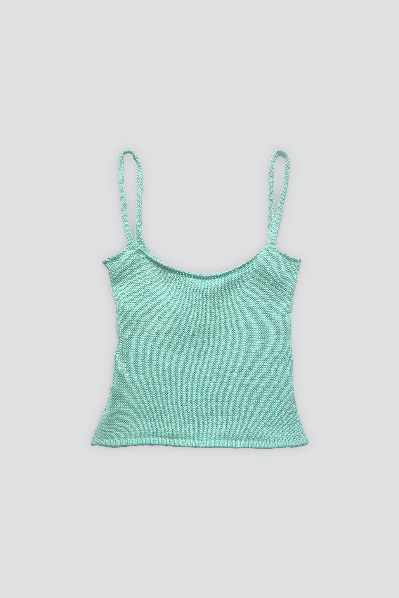 Blue Knit Simple Tank