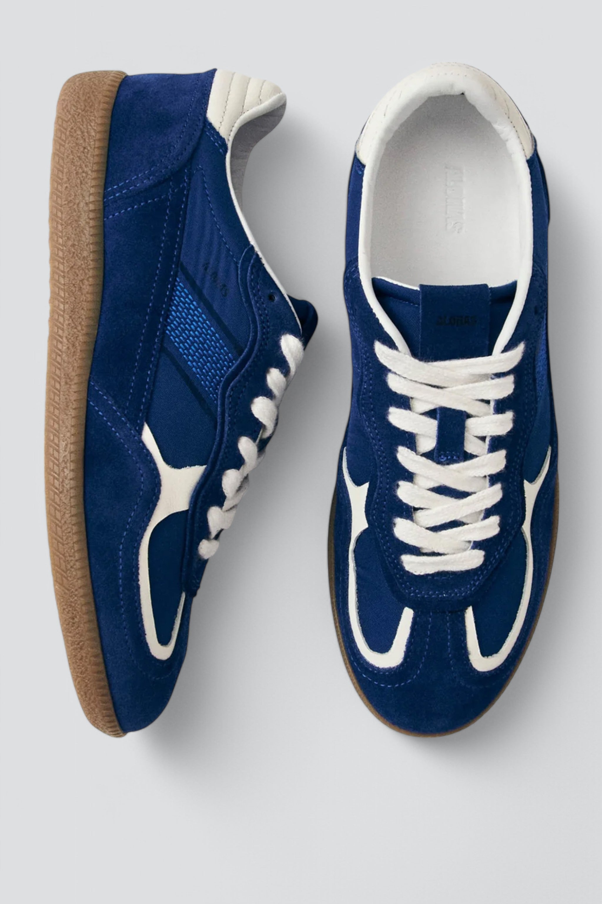 Sheen Blue Leather Tb.490 Rife Sneakers