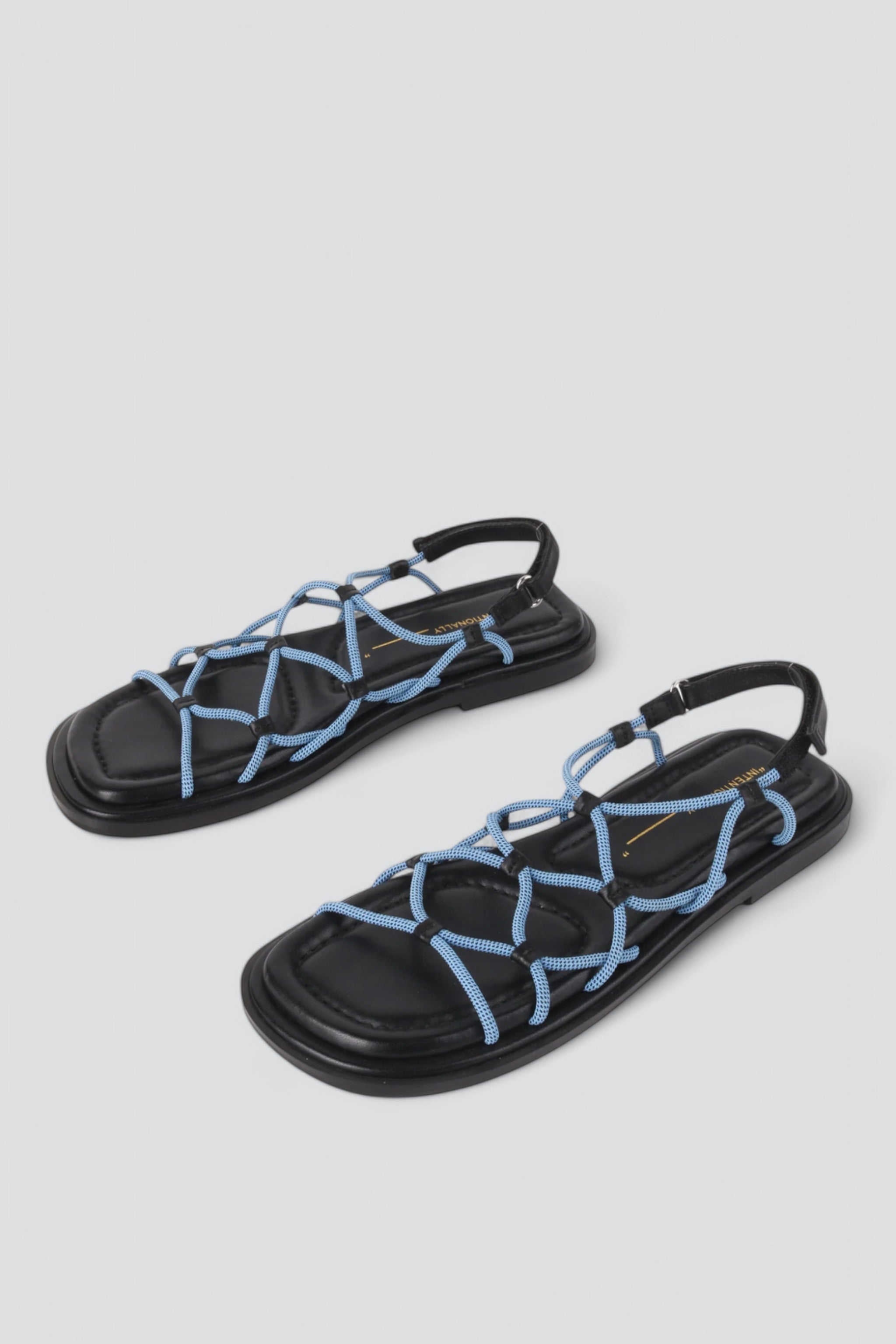 Blue Lychee Elastic Sport Cord Flat Sandal