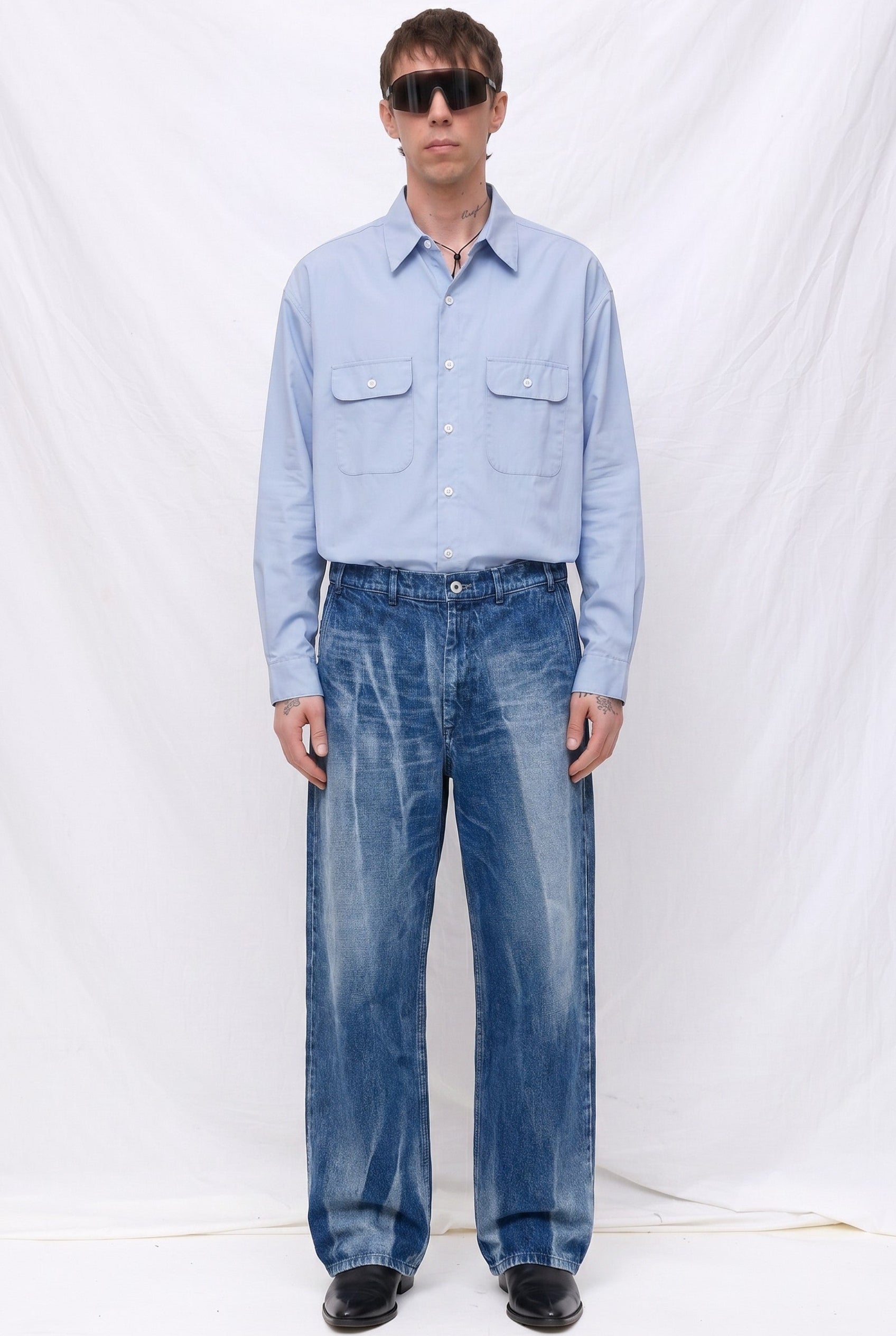 Blue Type 104 Faded Denim Pant