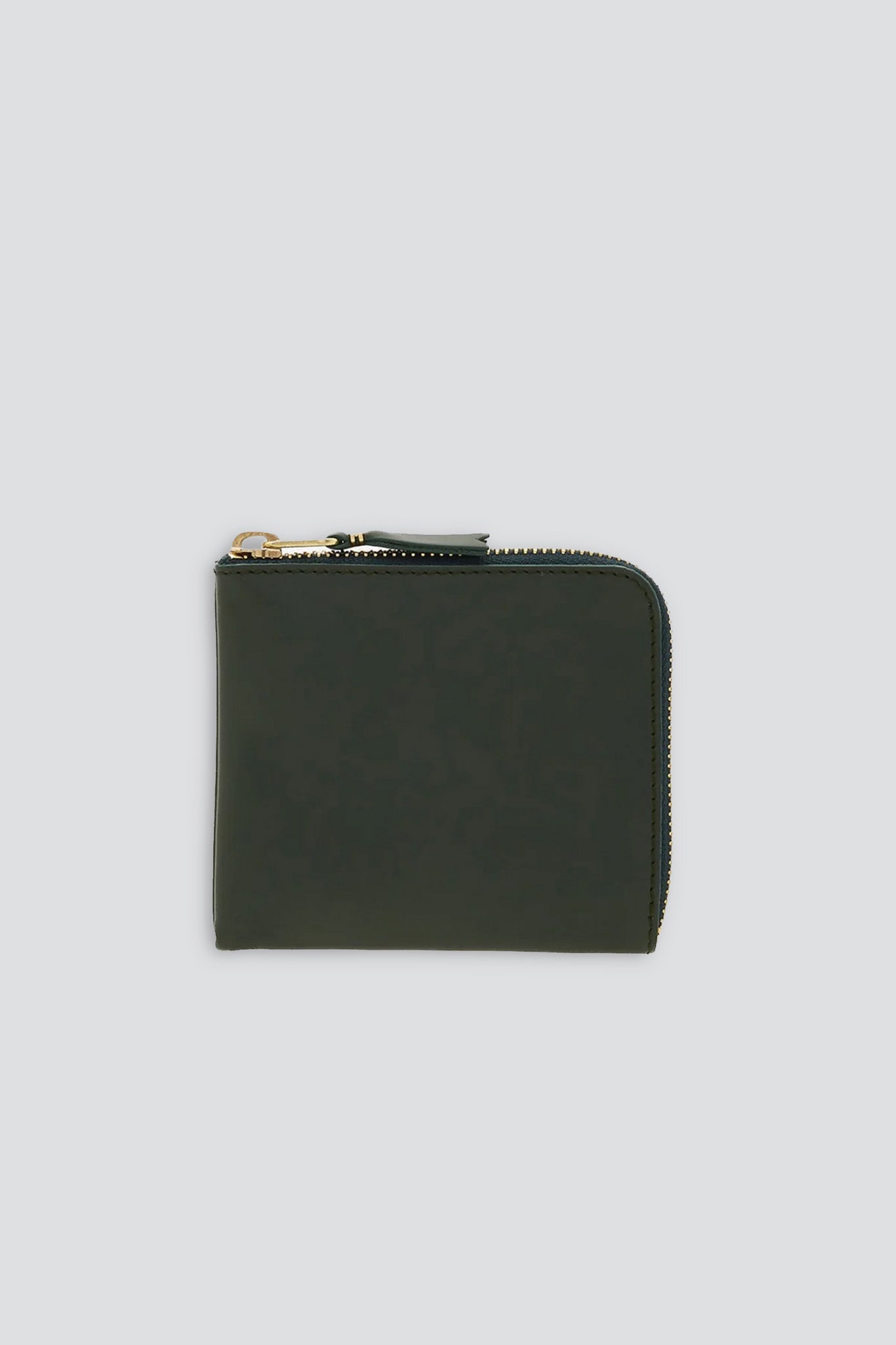 Leather Half Zip Wallet - Bottle Green - SA3100