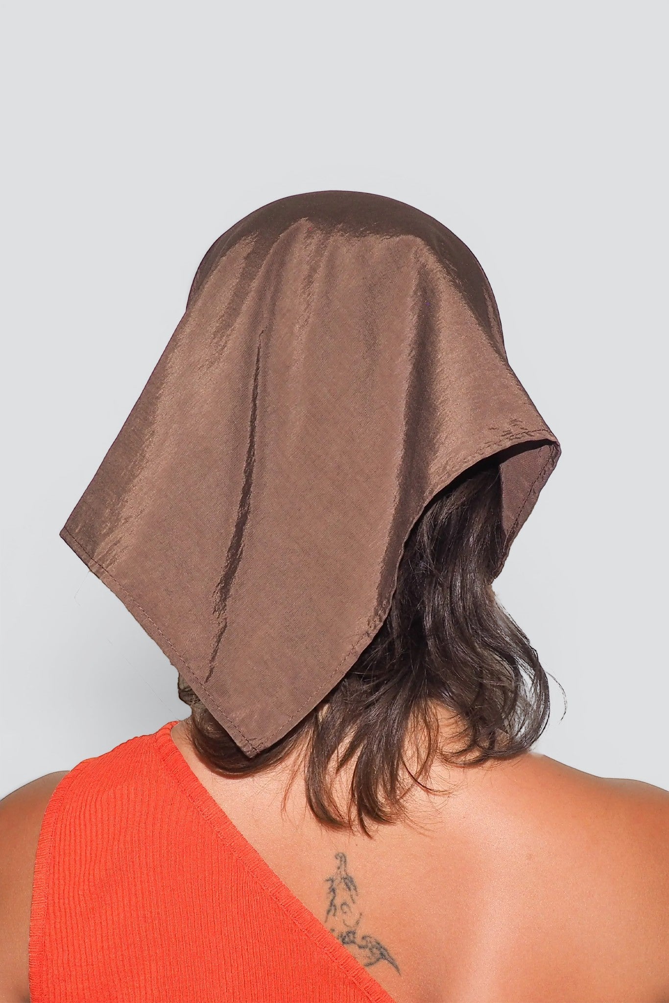 Brown Swim Brimmed Scarf