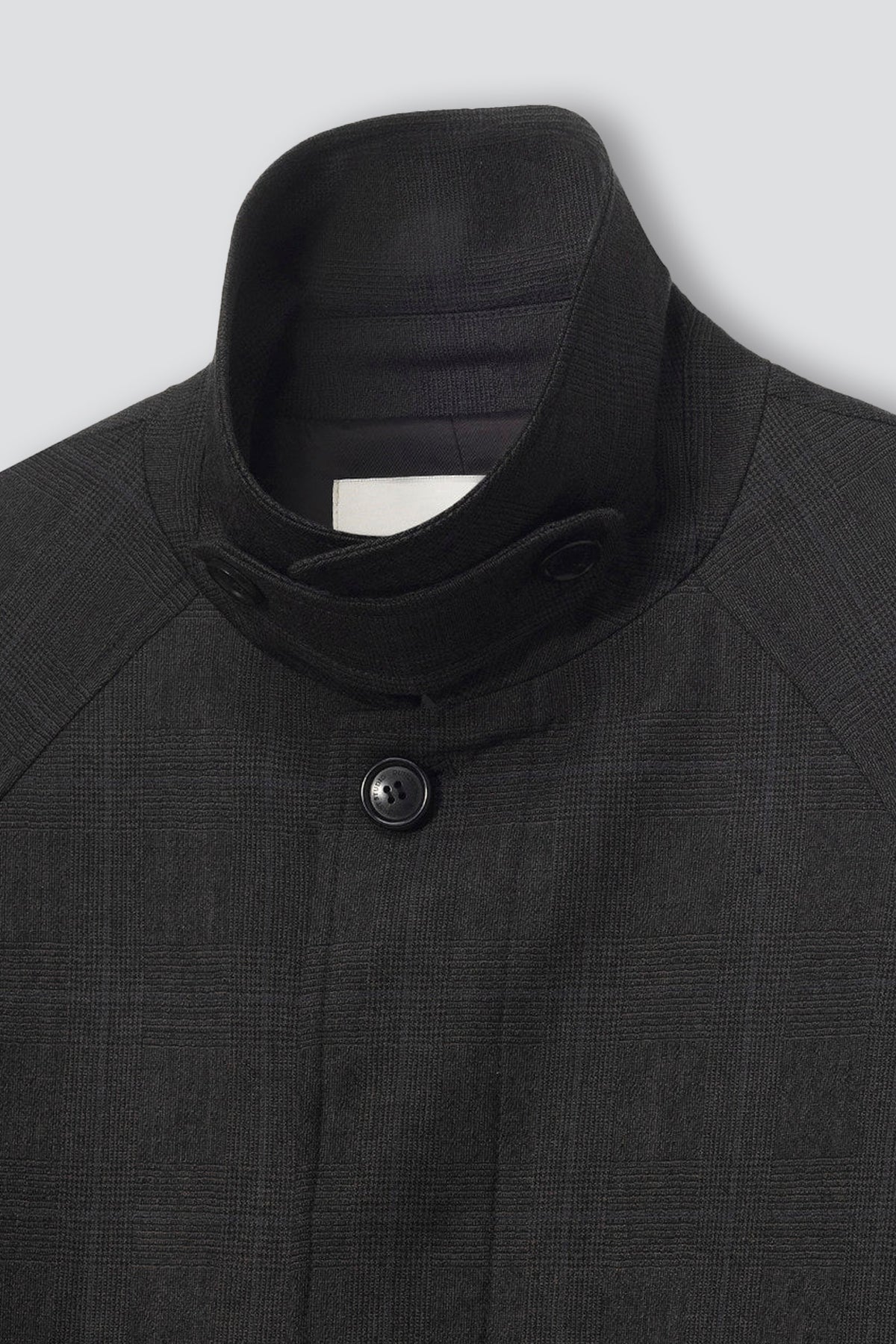 Brown Check Unisex H-Line Wool Mac Coat