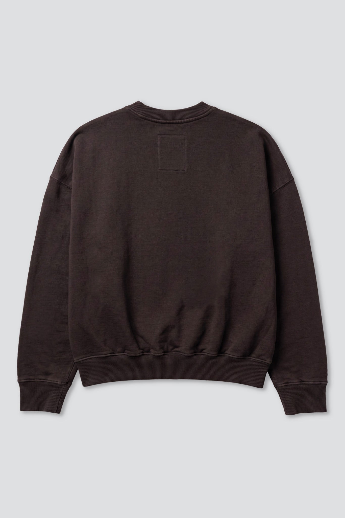 Garment Dyed Brown Cropped Crewneck