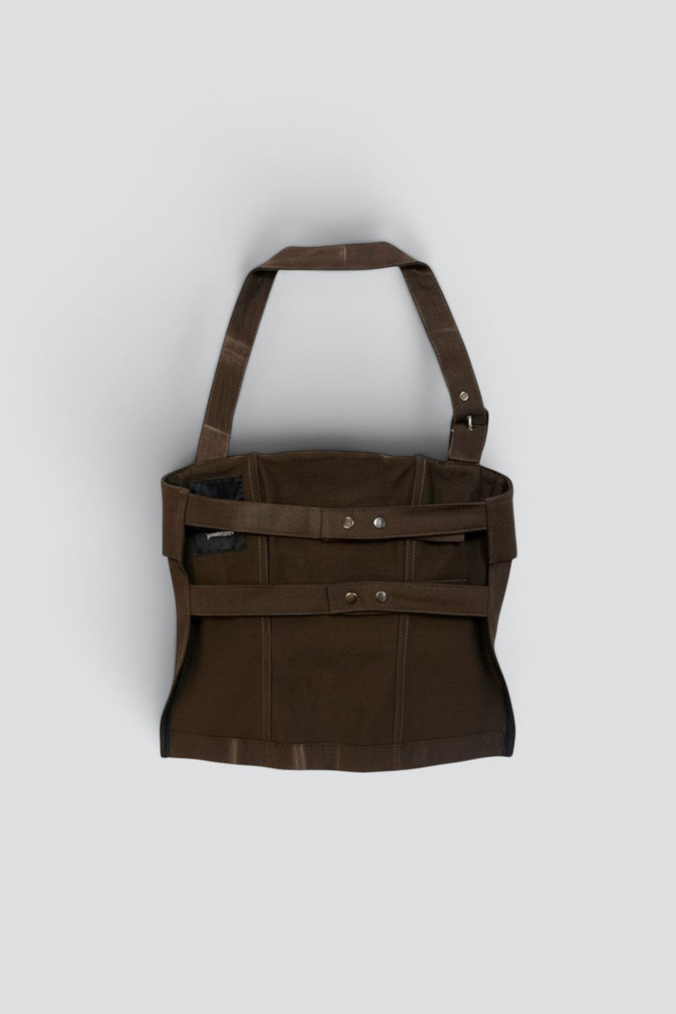 Brown Denim Strap Halter Top