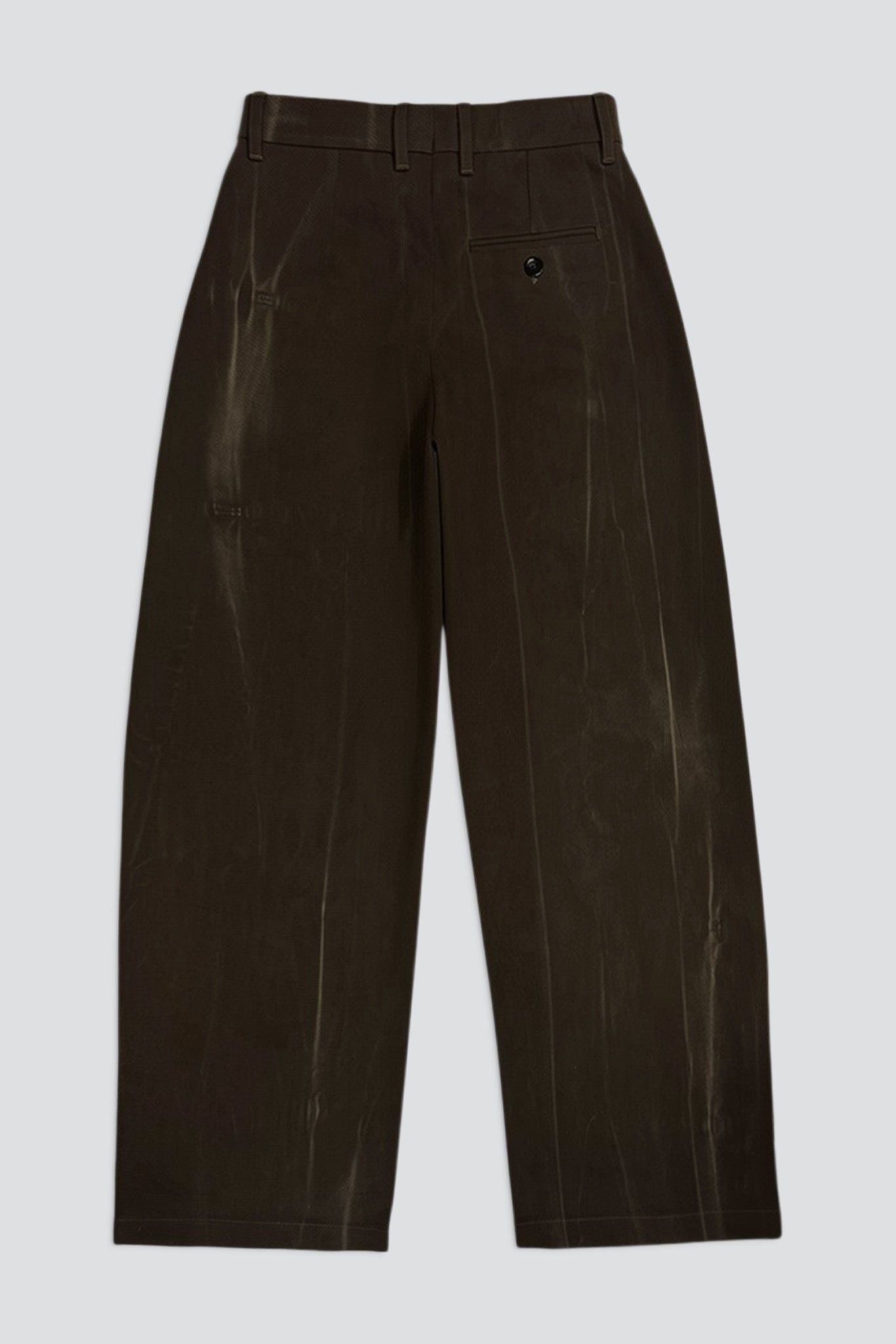 Brown Denim Volume Pant