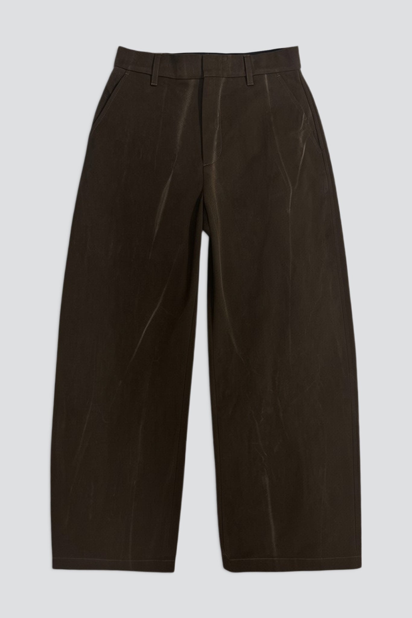 Brown Denim Volume Pant