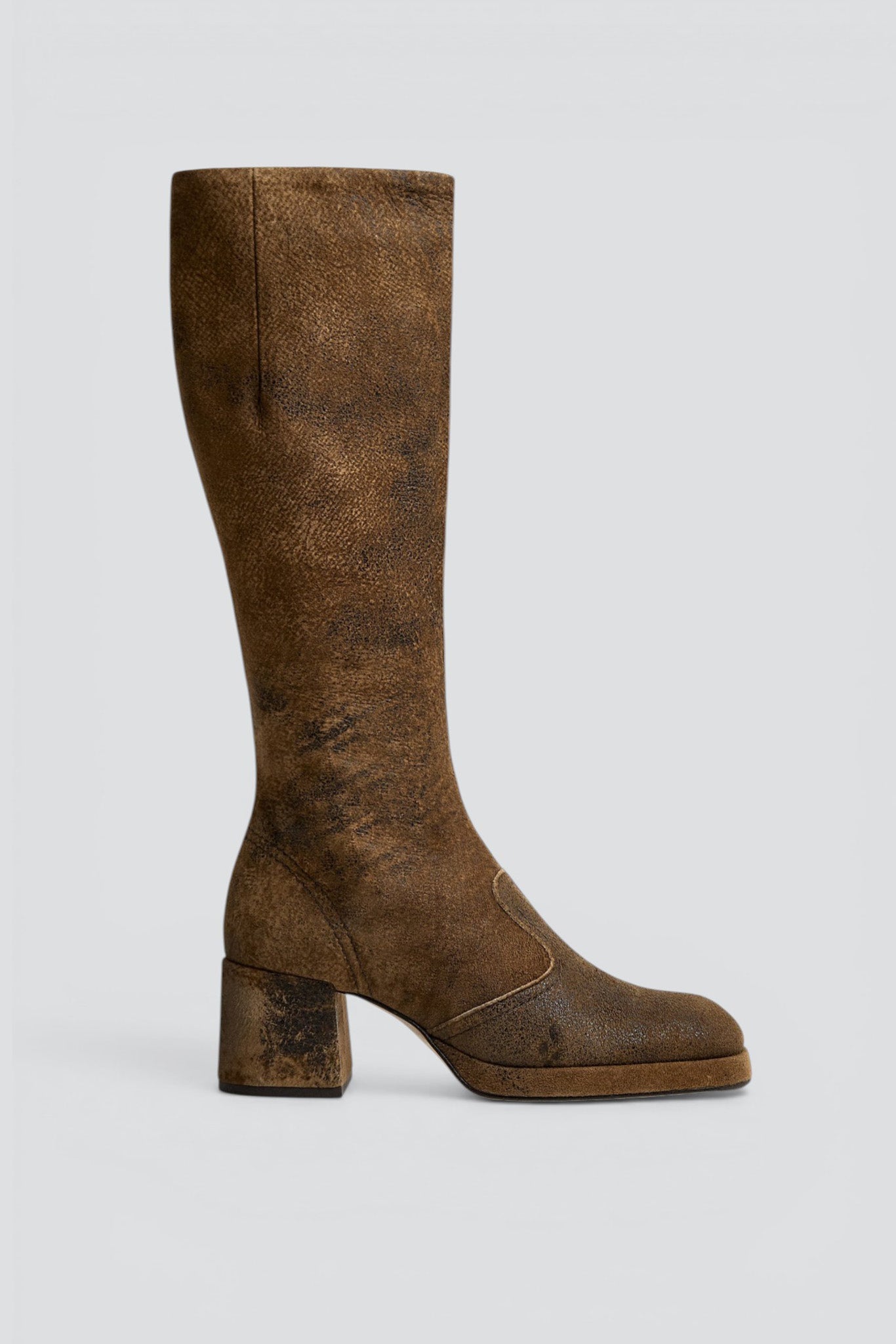 Brown Donna Broken Down Tall Boots