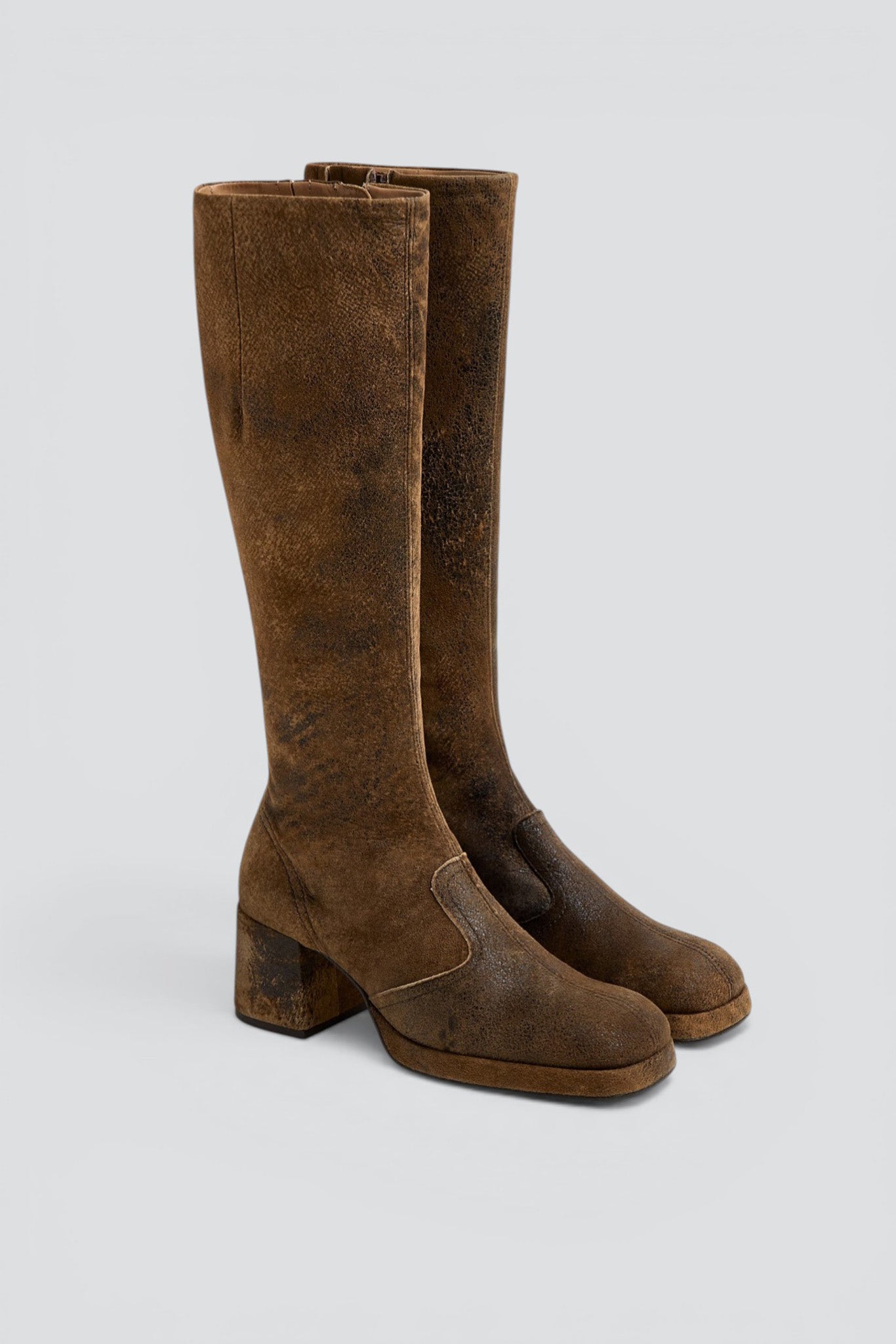 Brown Donna Broken Down Tall Boots