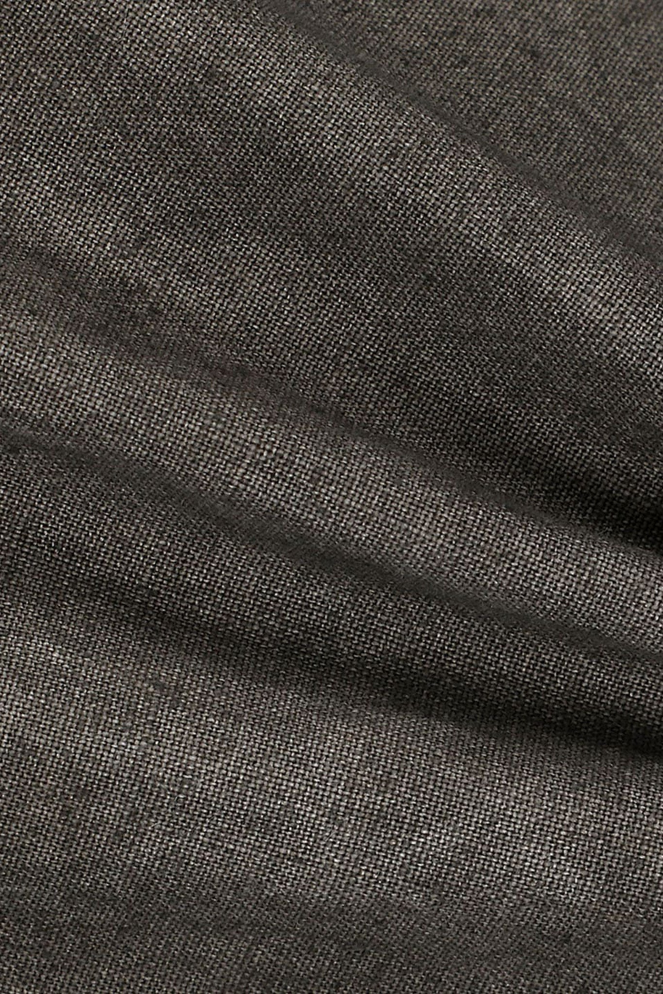 Brown Linen Drawstring Shorts