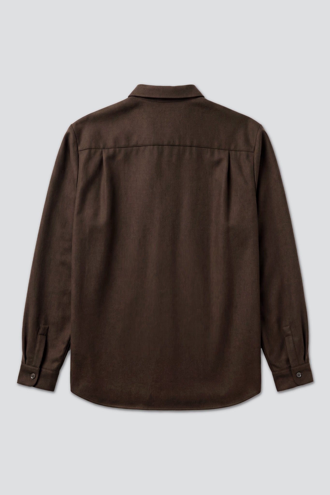 Brown Melange Zip Poet Shirt