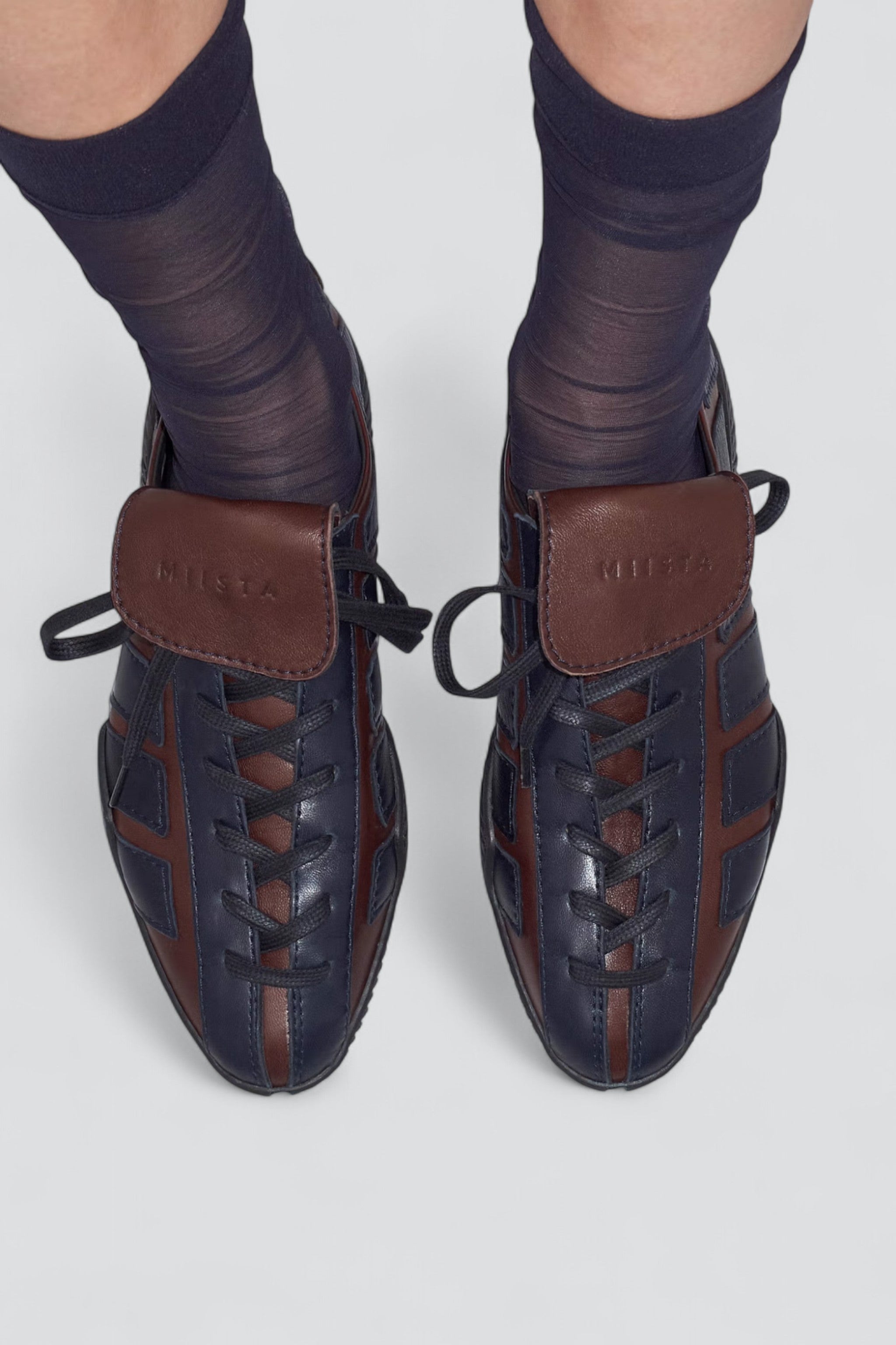 Brown and Navy Nikoletta Sneakers