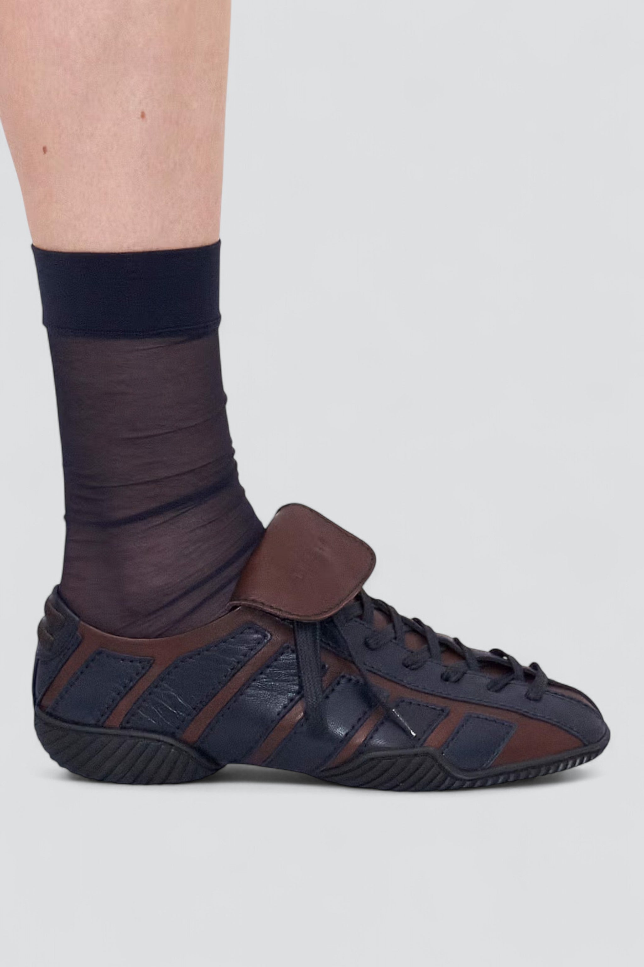 Brown and Navy Nikoletta Sneakers