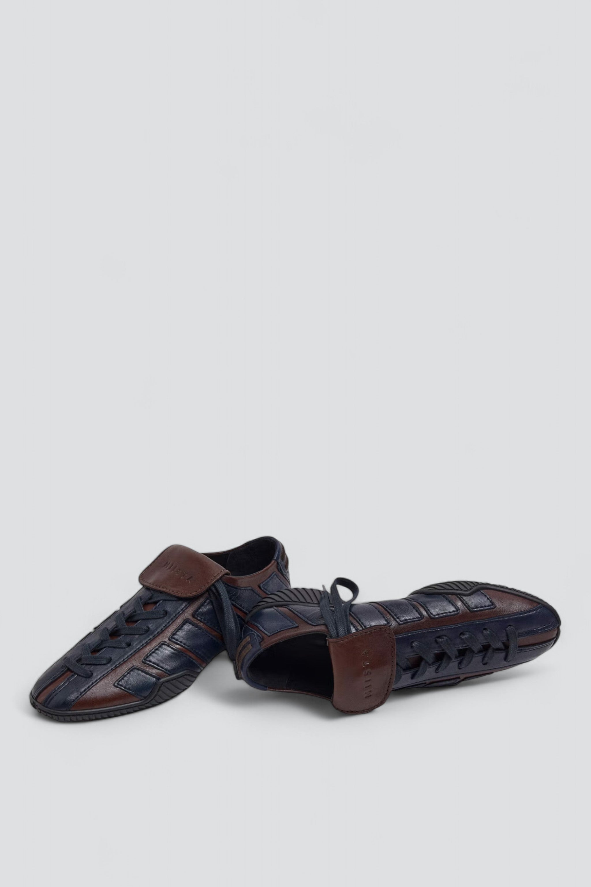 Brown and Navy Nikoletta Sneakers