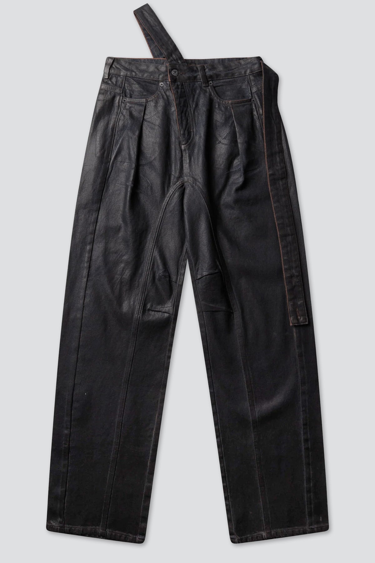 Brown Overdye Glazed Baggy Jean