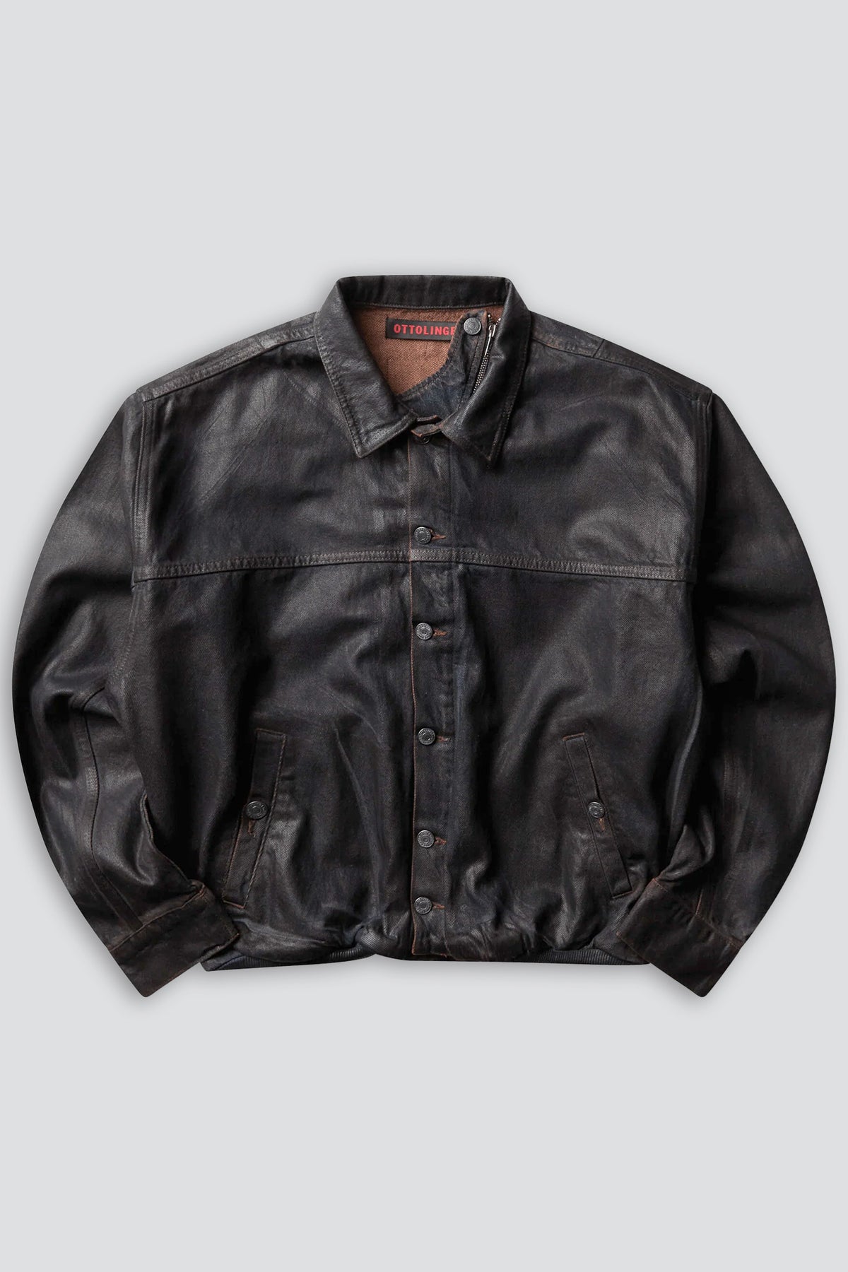 Brown Overdye Glazed Flex Denim Jacket