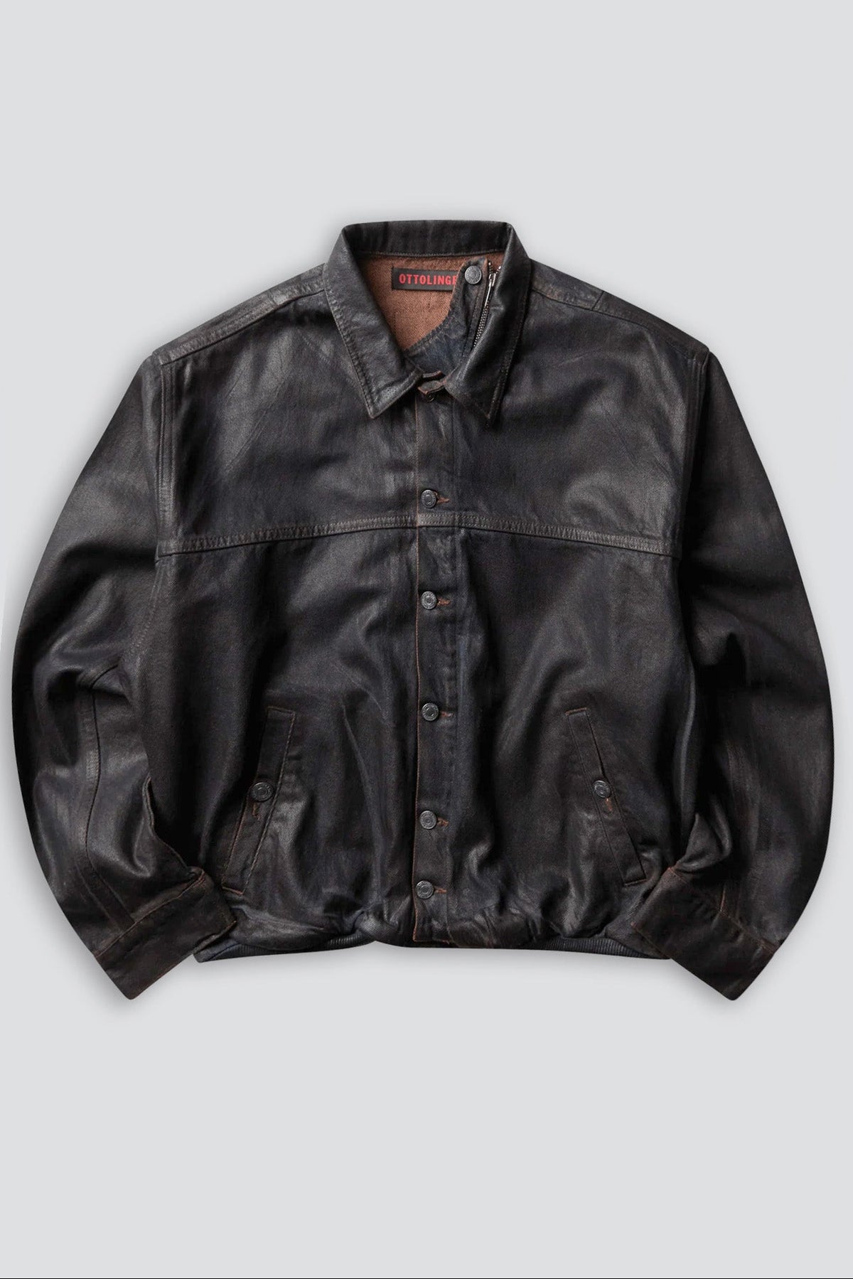 Brown Overdye Glazed Flex Denim Jacket