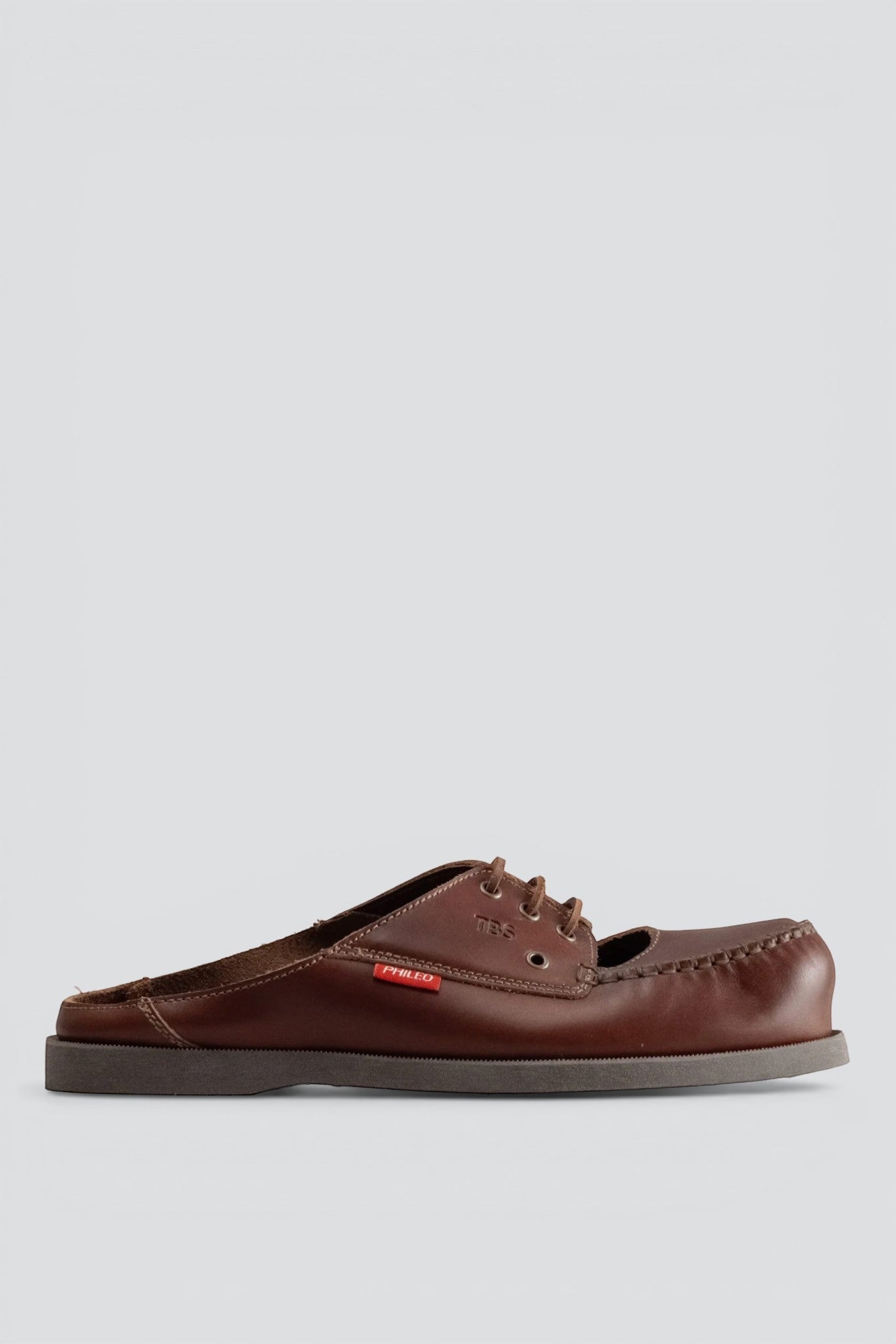 Brown Phileo x TBS Mule Boat Shoe