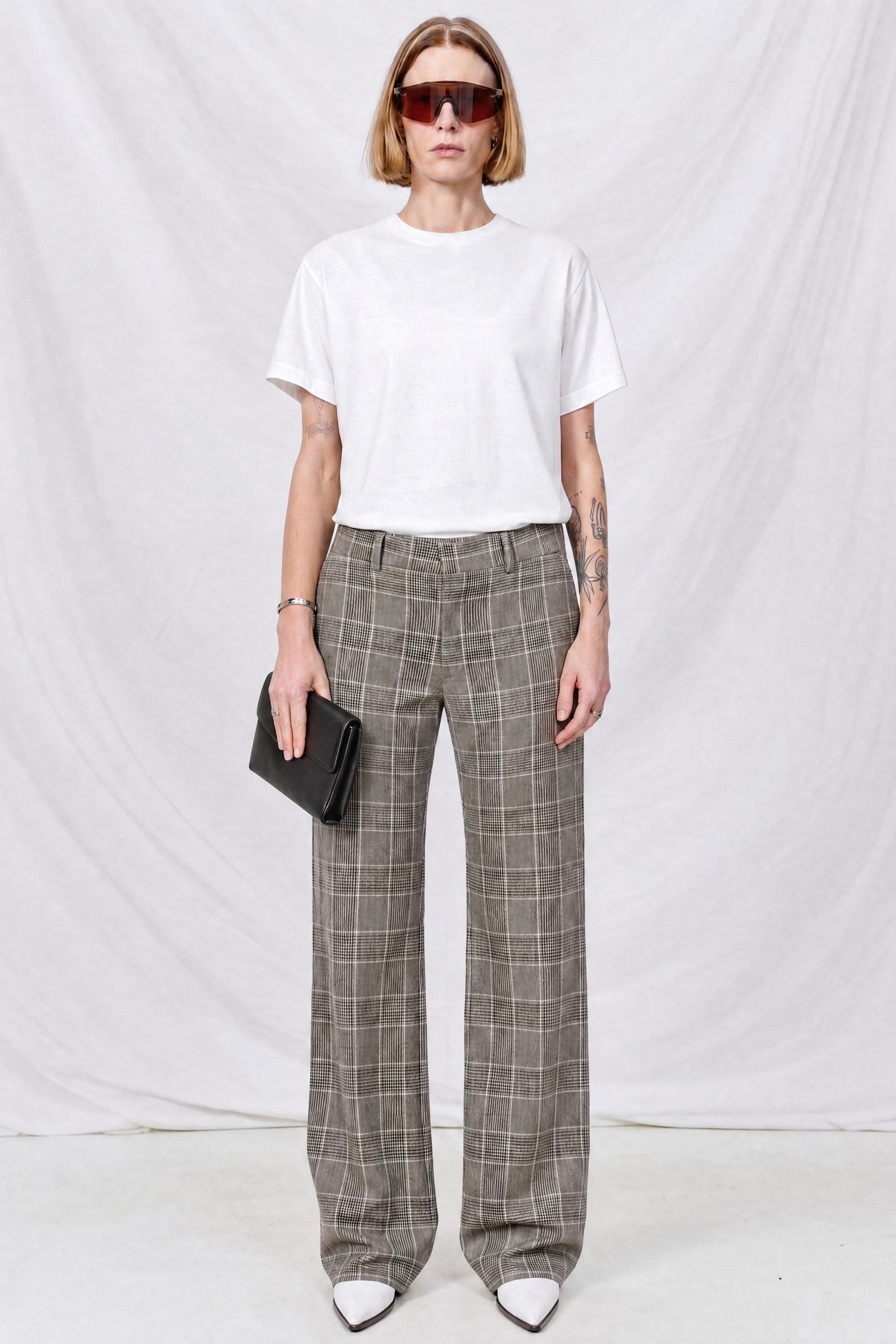 Brown Plaid Rare Trouser