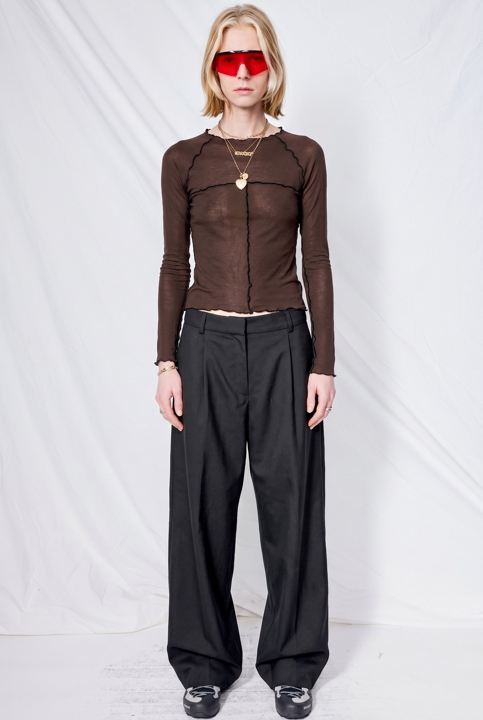 Brown Seam Top